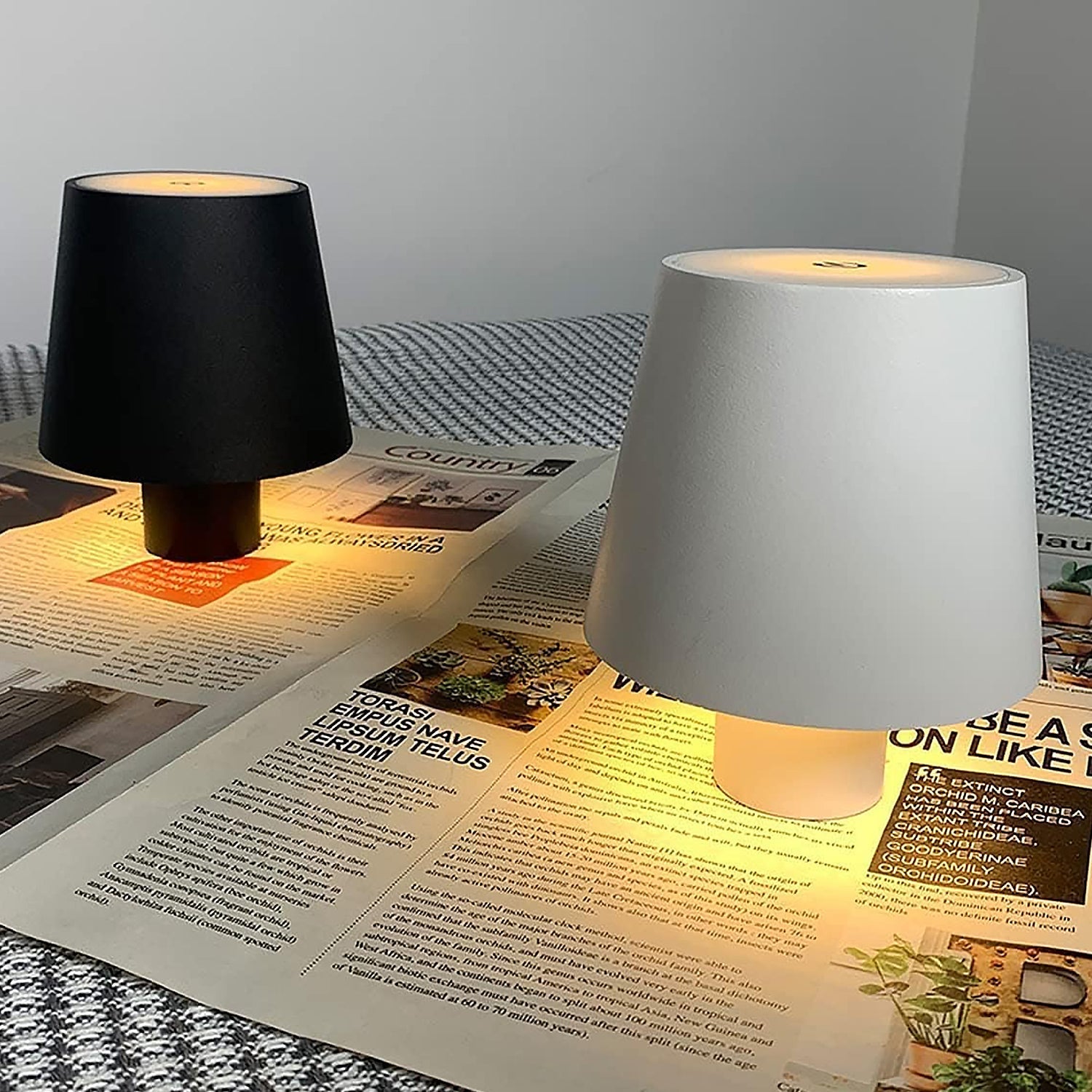 USB Rechargeable LED Bottle Lamp â€“ 3 Color Dimmable Wireless Table Light for Home & Bar (1 Pc)