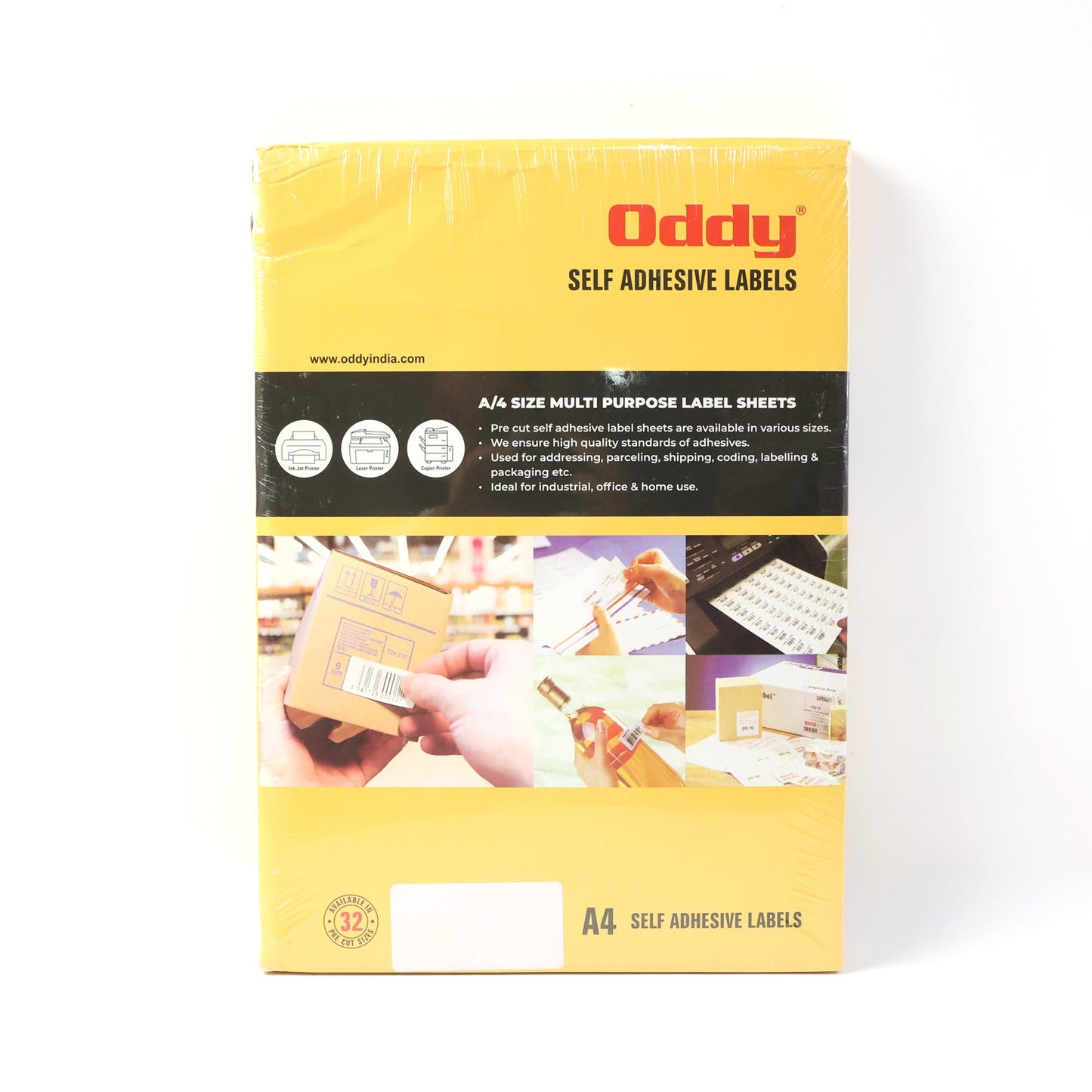 Oddy Self-Adhesive Labels â€“ A4 Sheets, 24-Up per Sheet (100 Sheets, 2400 Labels)