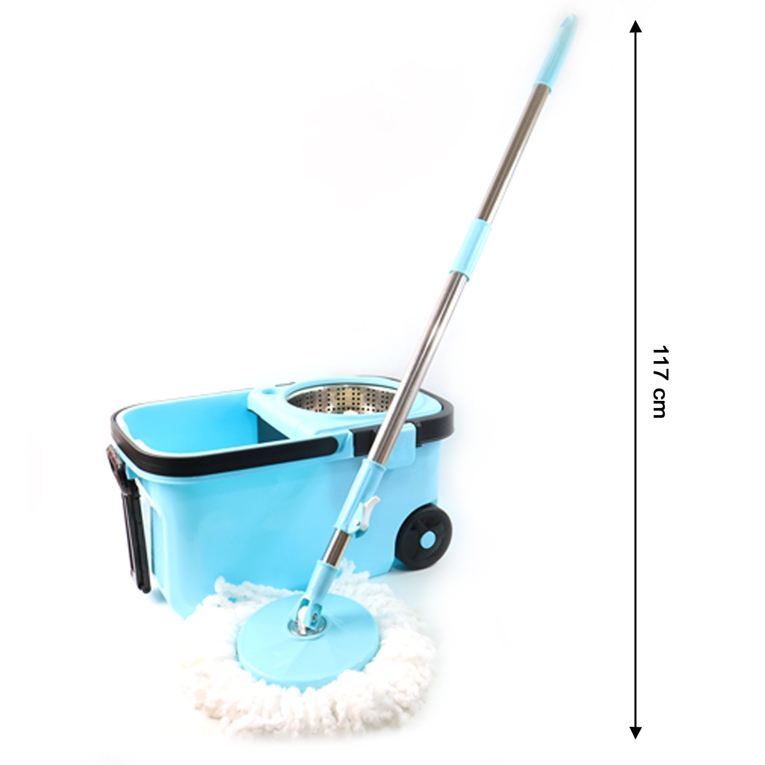 360Â° Spin Mop with Super Absorbent Microfiber Heads (1 Set)