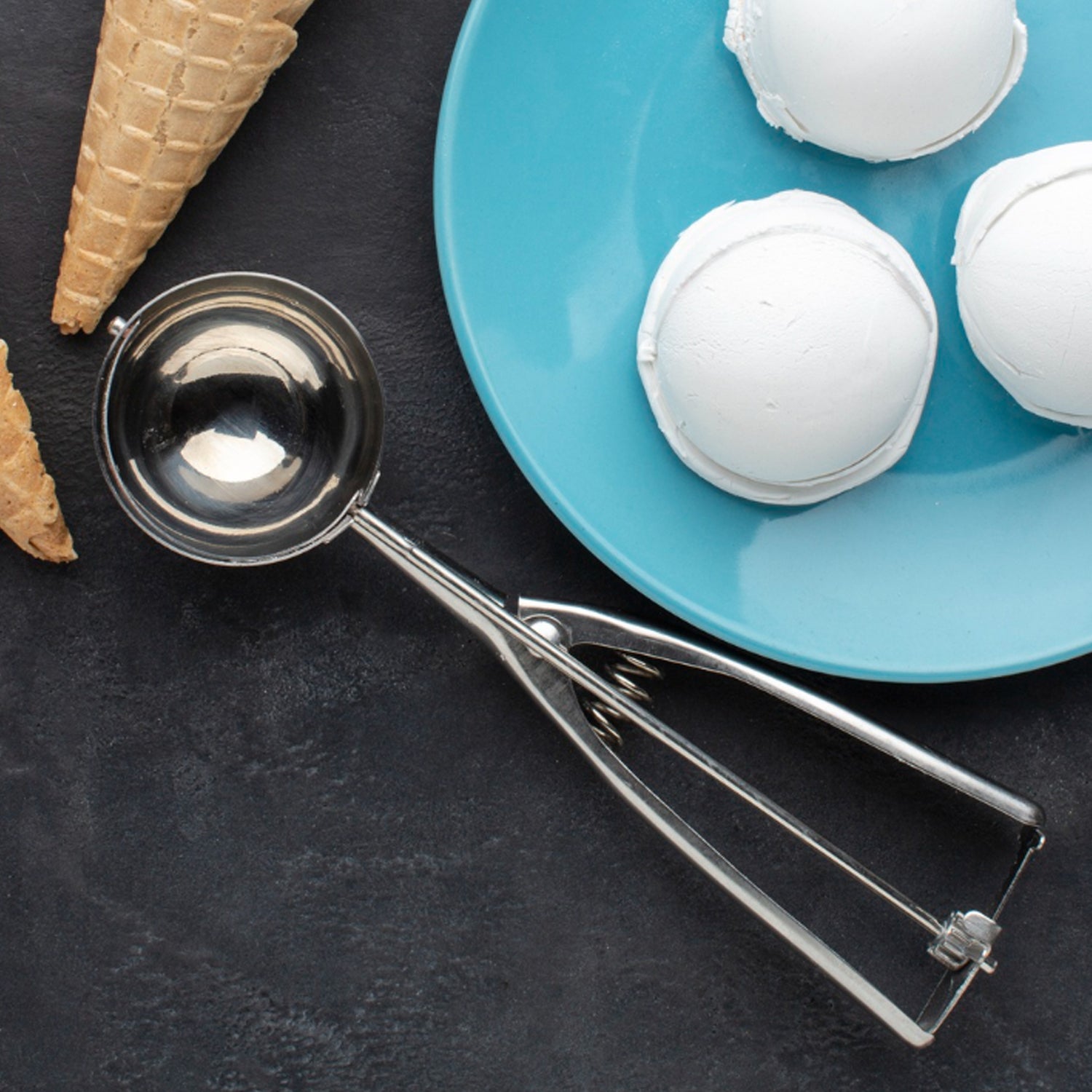 Premium Stainless Steel Ice Cream Scoop with Trigger Release â€“Approx 70 ML Capacity