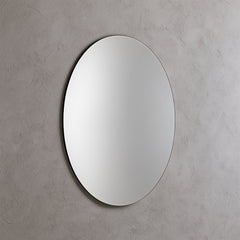 Modern Oval Frameless Mirror