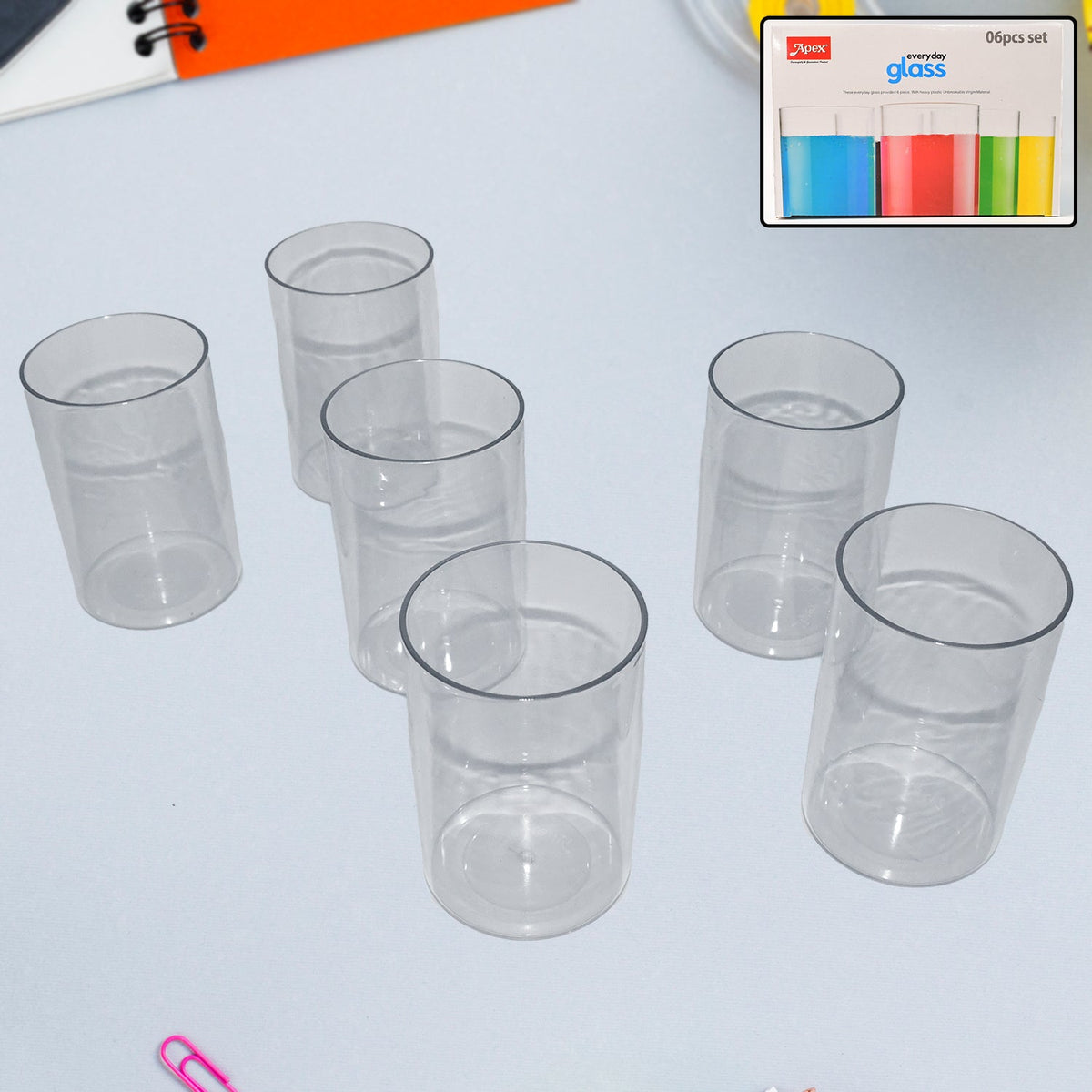 Apex Daily Serve Plastic Glass Set