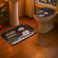 3 in 1 Mix Design Bathroom Mat - (1 Set)