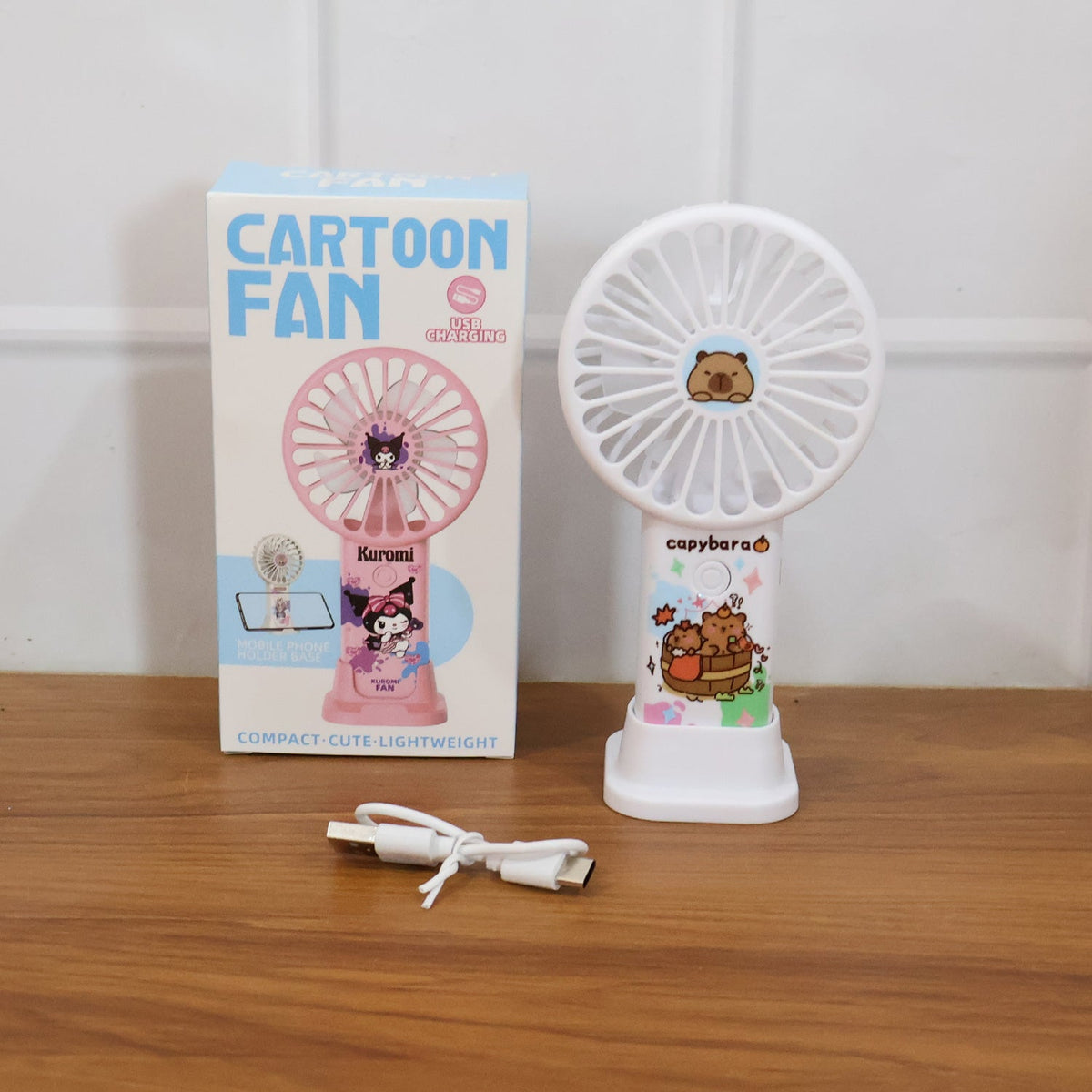 Cute Cartoon Rechargeable Handheld Fan (1 Pc)– 9to999