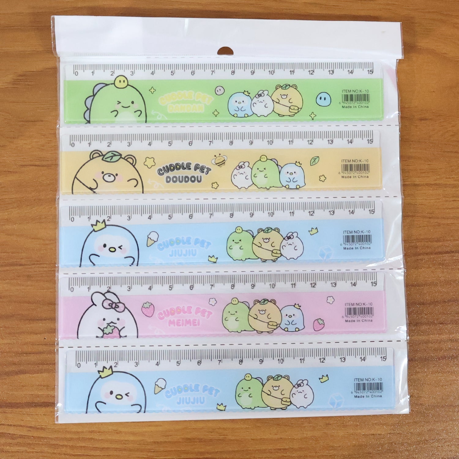 Kidsâ€™ plastic ruler set ideal for drawing and measuring