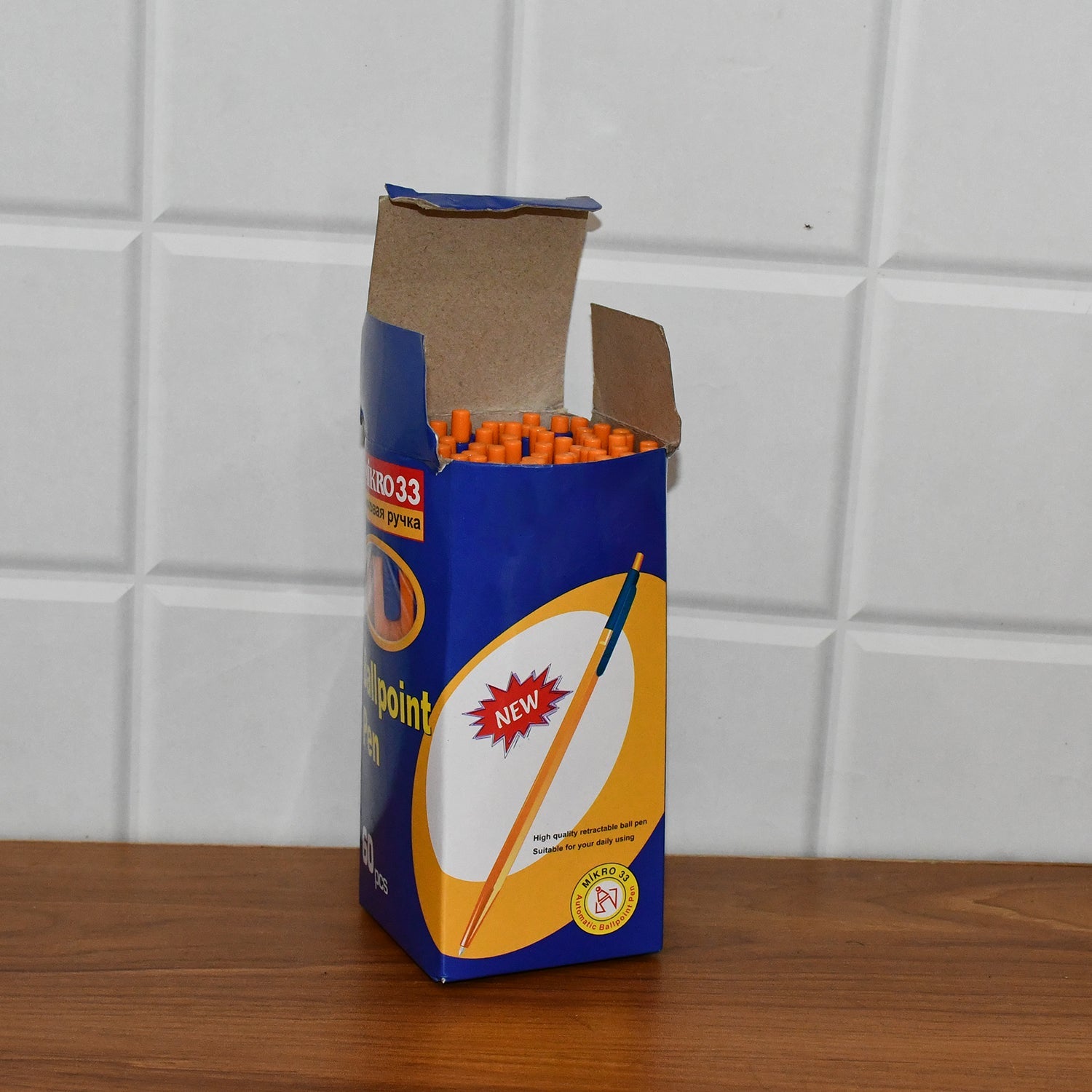 Retractable Ball Pen â€“ Smooth Writing Click Pen with Blue Ink - (60 Pc / Set)