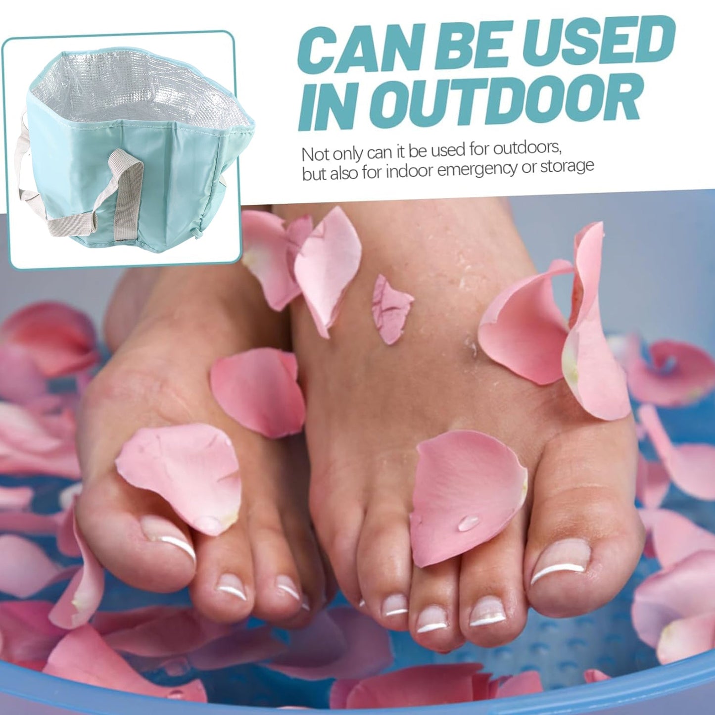 Soaking Feet Foldable Foot Tub Portable Bath Bag (1 Pc)