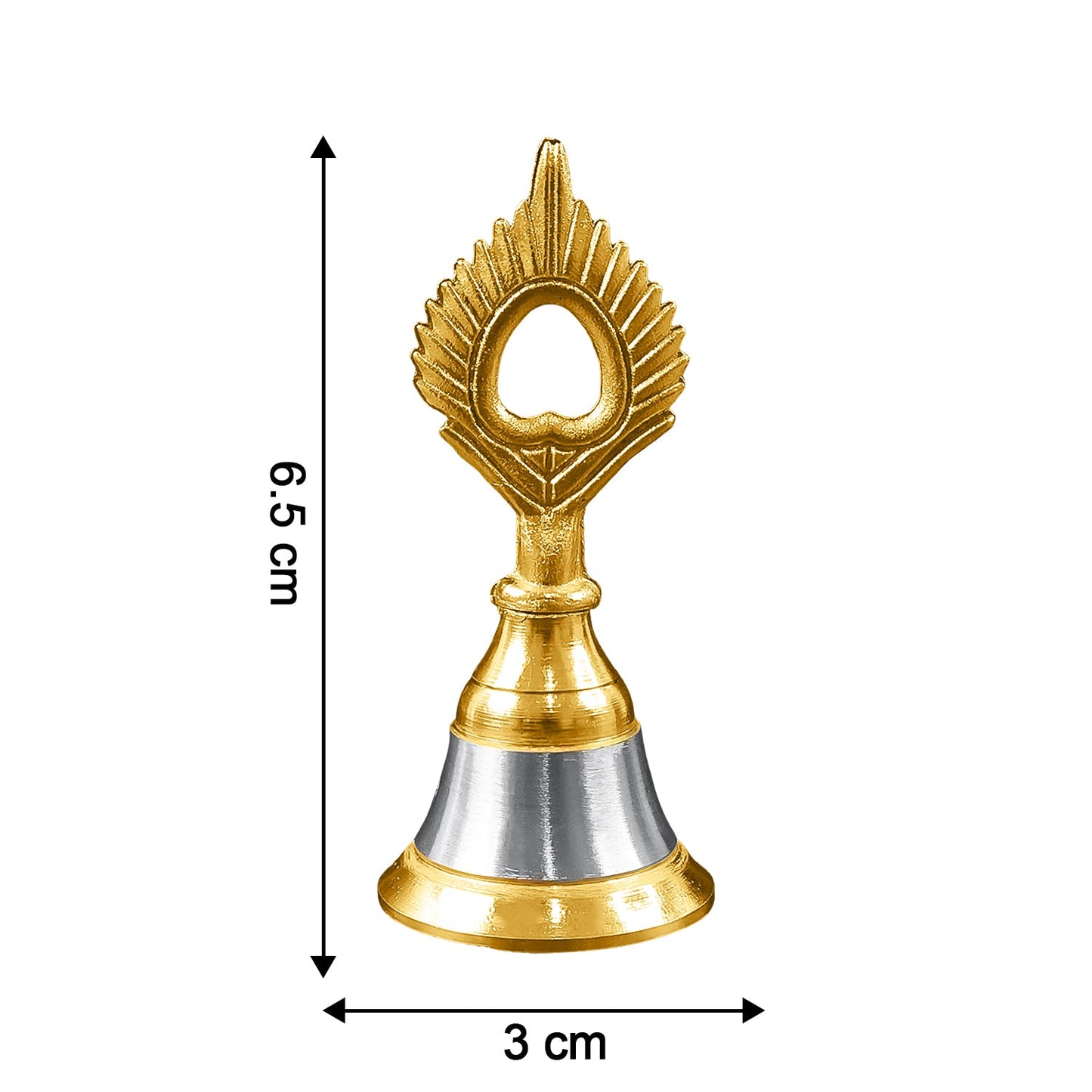 Brass and Steel Temple Ghanti (Pooja Bell) â€“ Decorative Spiritual Accessory