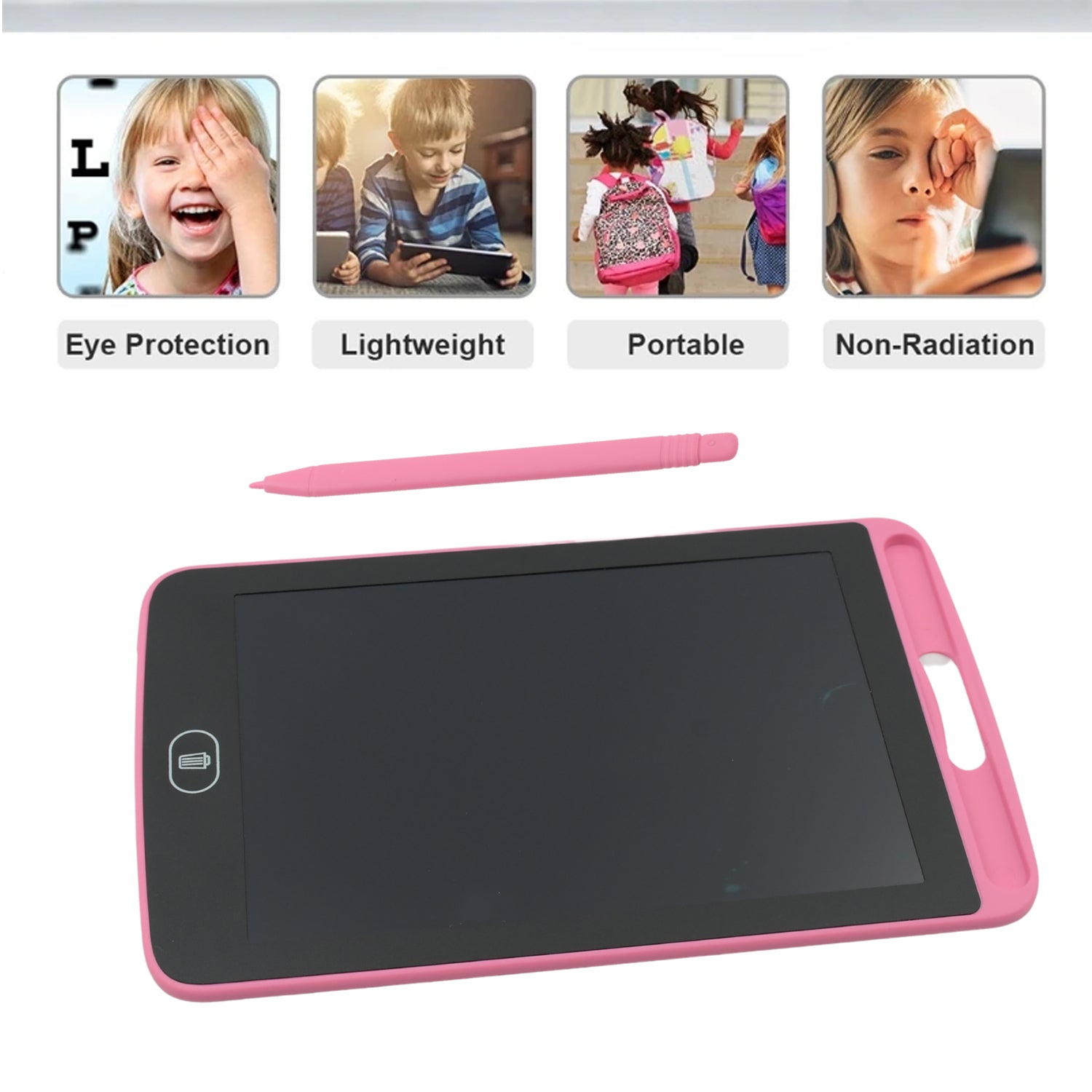 Portable LCD Writing Board Slate Drawing Record Notes Digital Notepad with Pen Handwriting Pad Paperless Graphic Tablet for Kids (8.5 inch)
