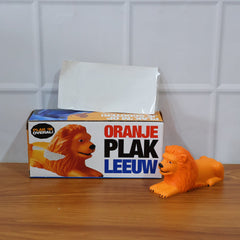 Premium Oranje Plak Leeuw Lion Car Dashboard Toy (1 Pc)