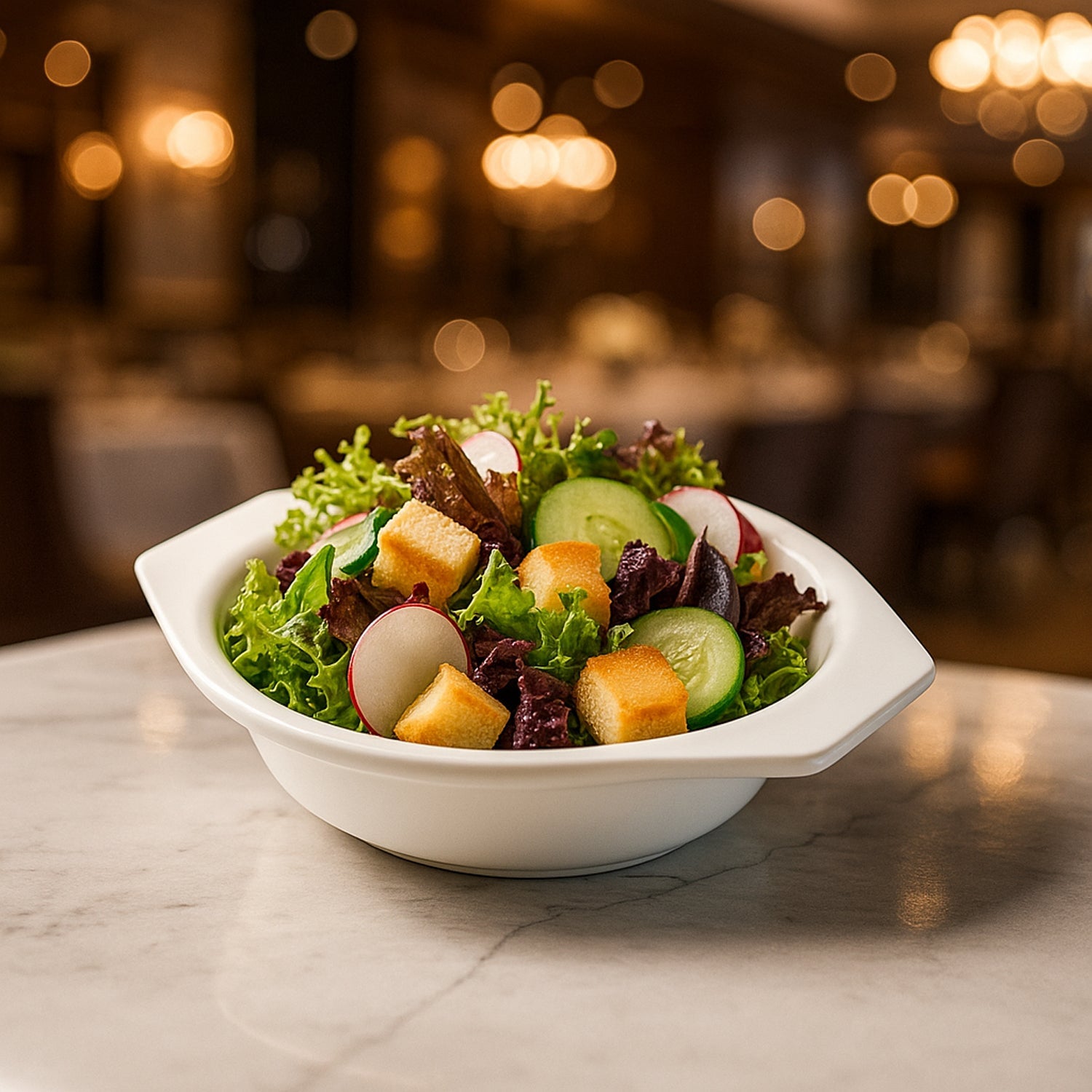 Premium Plastic Serving & Mixing Bowl with Easy-Grip Side Tabs (1 Pc)