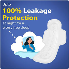 Beautiful Basics Blue Lady Extra Long Pads With Wides Wings Sanitary Pads â€“ 330 mm, 40-Pack