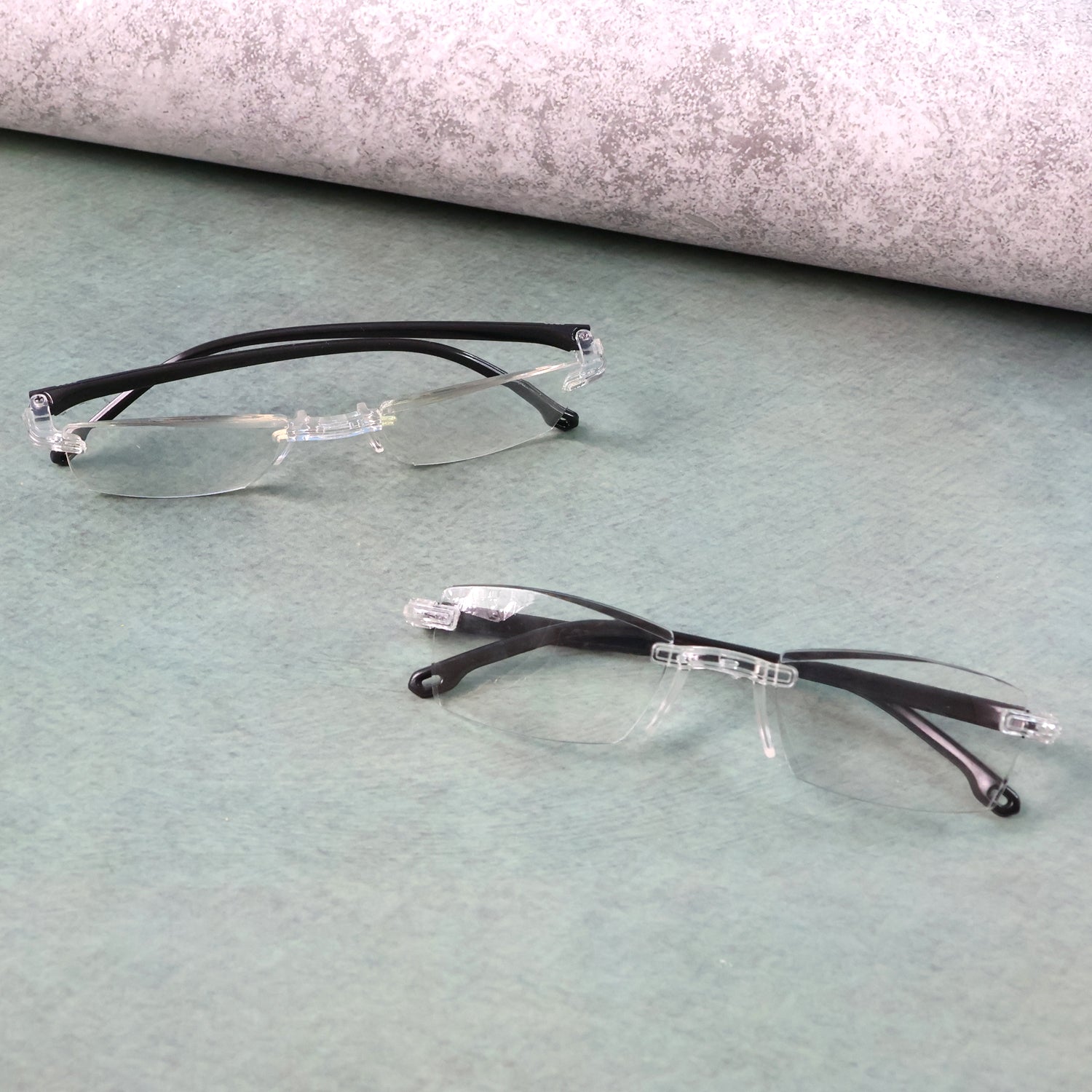 Pack of 2 Rimless Reading Glasses â€“ Lightweight Comfort Readers
