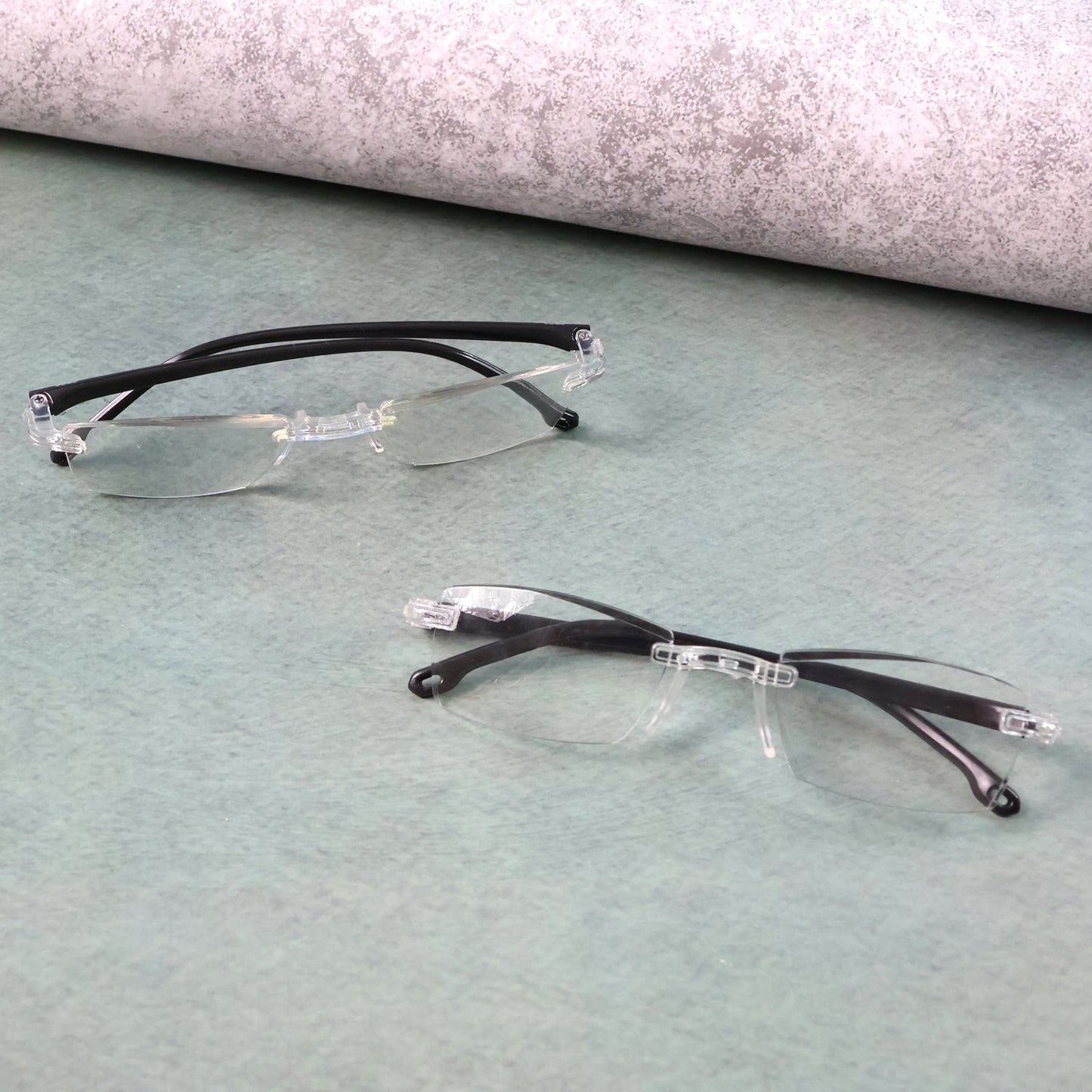 Pack of 2 Rimless Reading Glasses â€“ Lightweight Comfort Readers