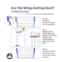 Foldable Stainless Steel Clothes Drying Stand Rack