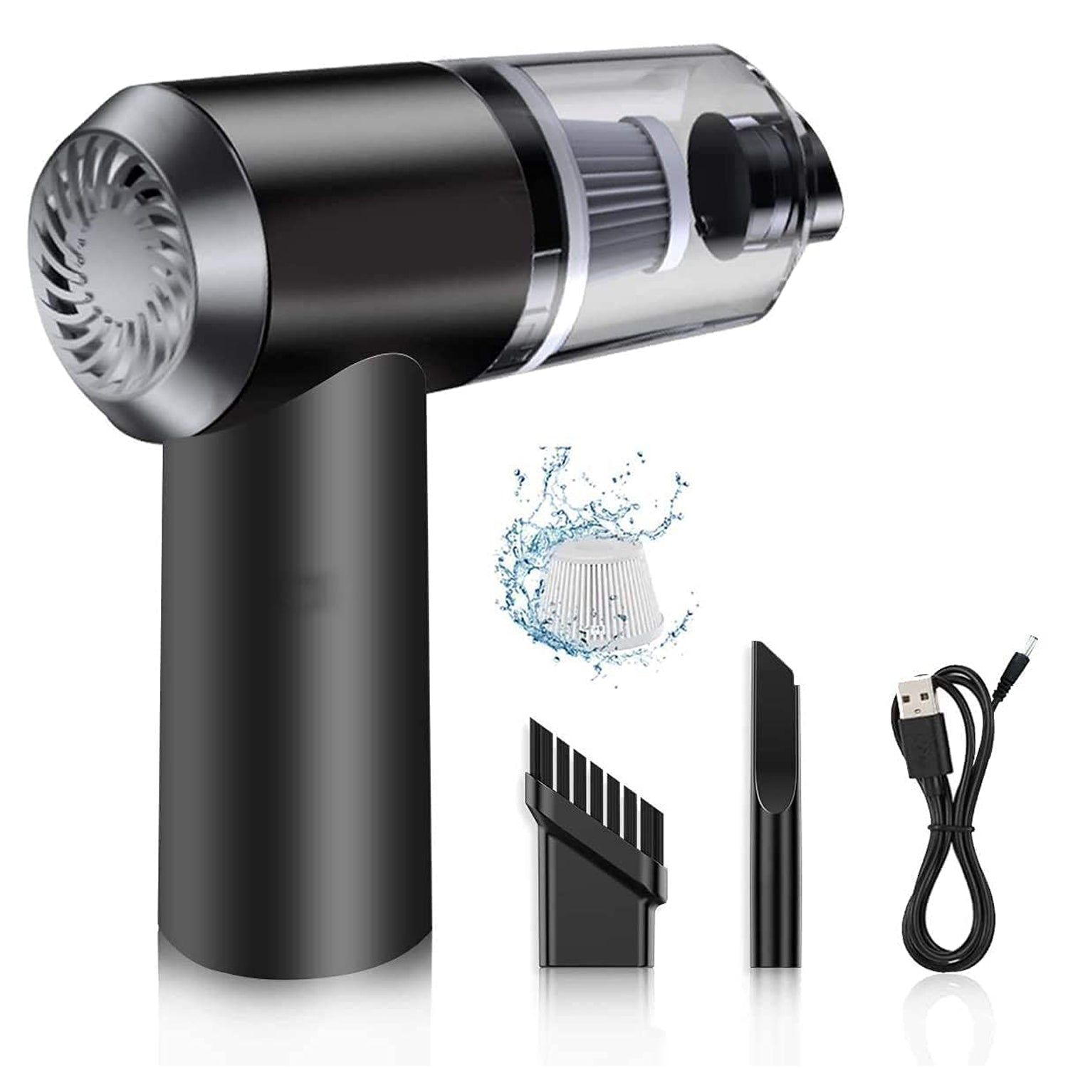 2 in 1 Wireless Vacuum Cleaner â€“ 120W Handheld USB Rechargeable for Home & Car (1 Pc)