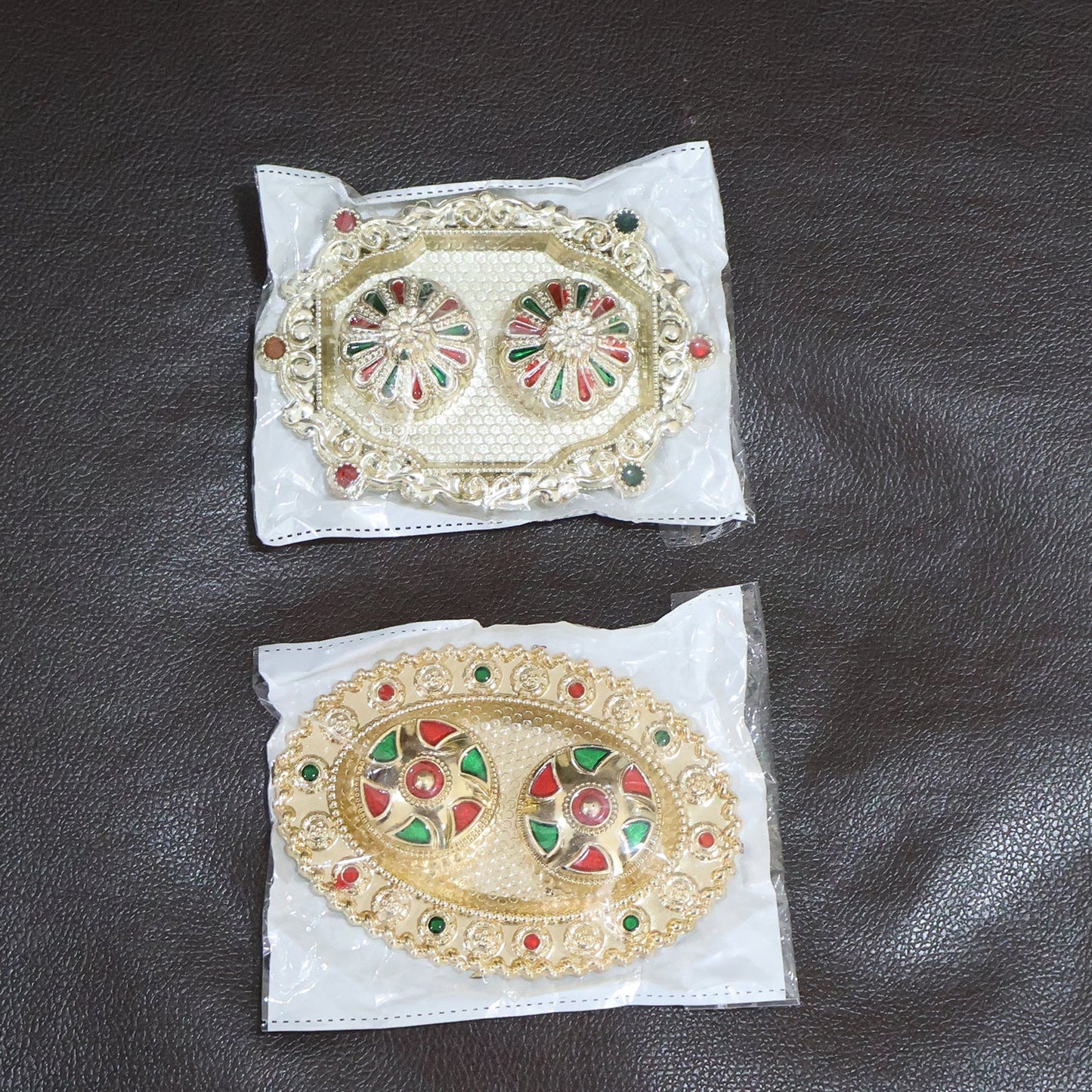 Meenakari Roliâ€“Chawal Pooja Thali -  (1 Pc / Mix design)