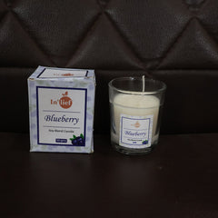 In'lief  Blueberry Soy-Blend Votive Candle Glass â€“ 50 gm (1 Pc)