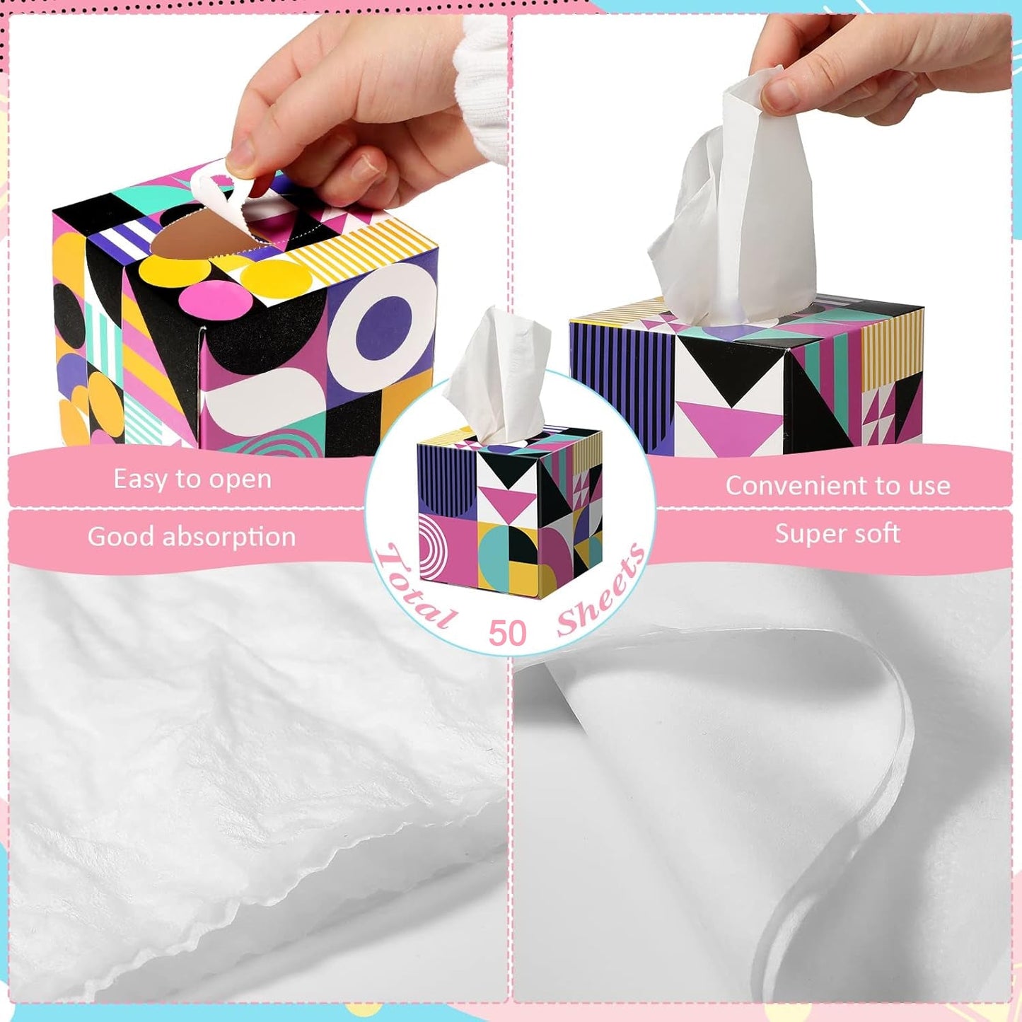 Tissues Cube Box â€“ Stylish and Practical Tissue Holder for Home & Office (50 Pcs Set Approx)