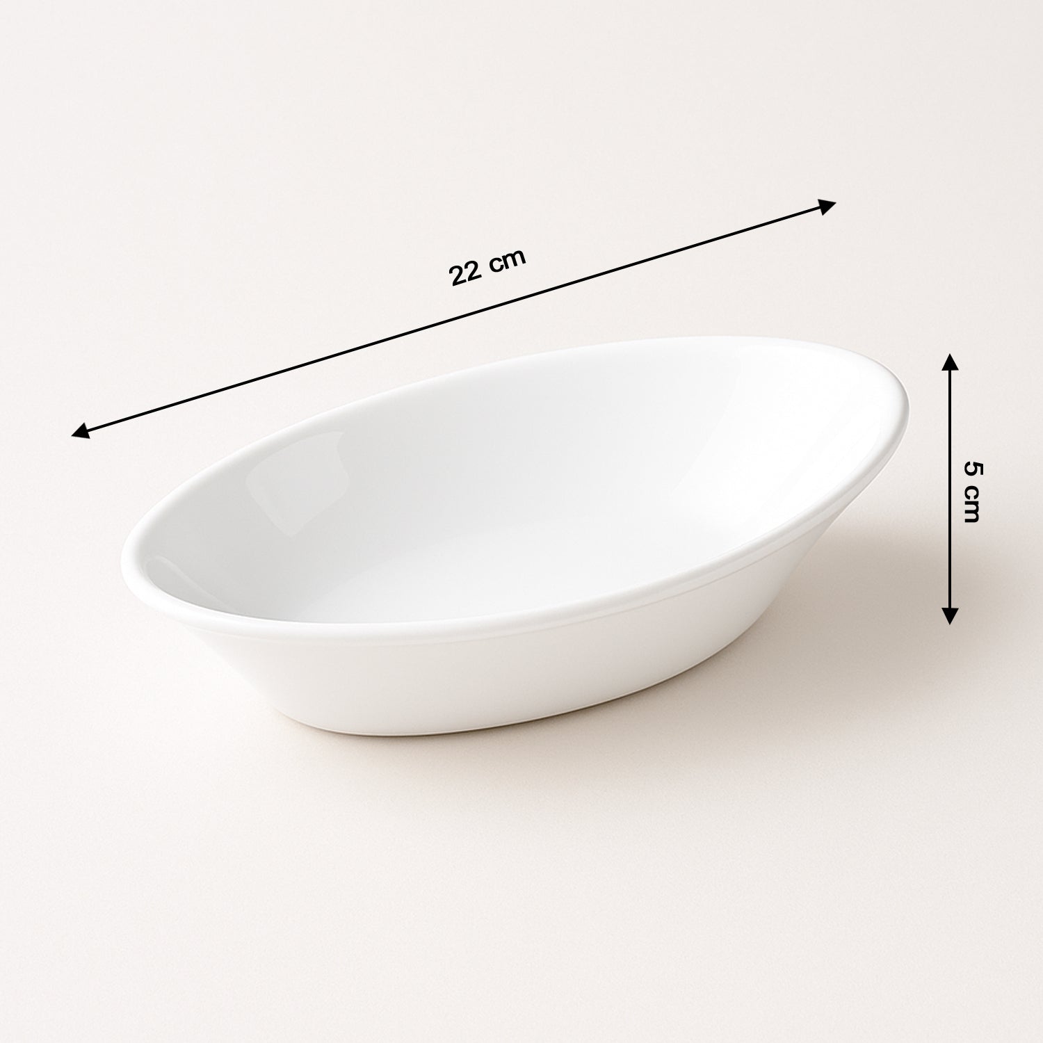Plastic Marin Serving Bowl â€“ Elegant Oval Deep Bowl (1 Pc / White)