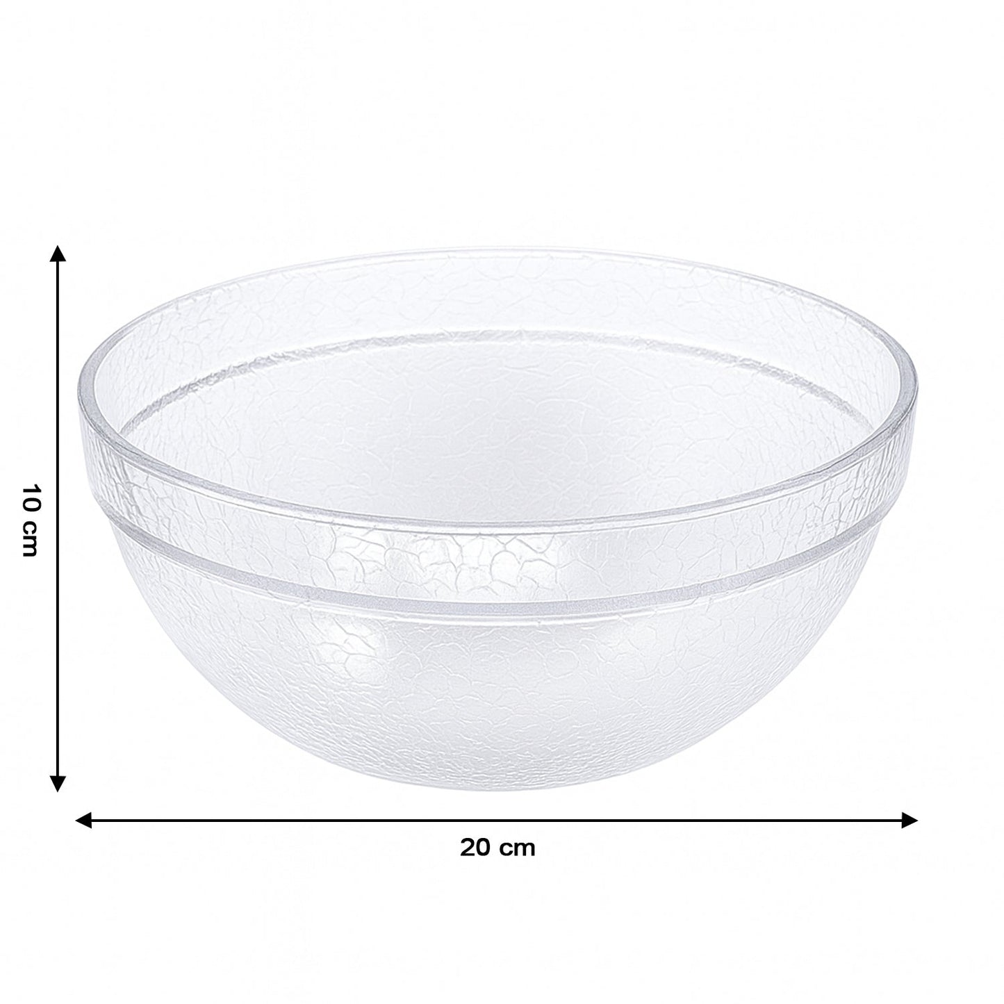 Transparent Idli Mixing & Serving Bowl | Textured Plastic Kitchen Bowl (1 Pc)
