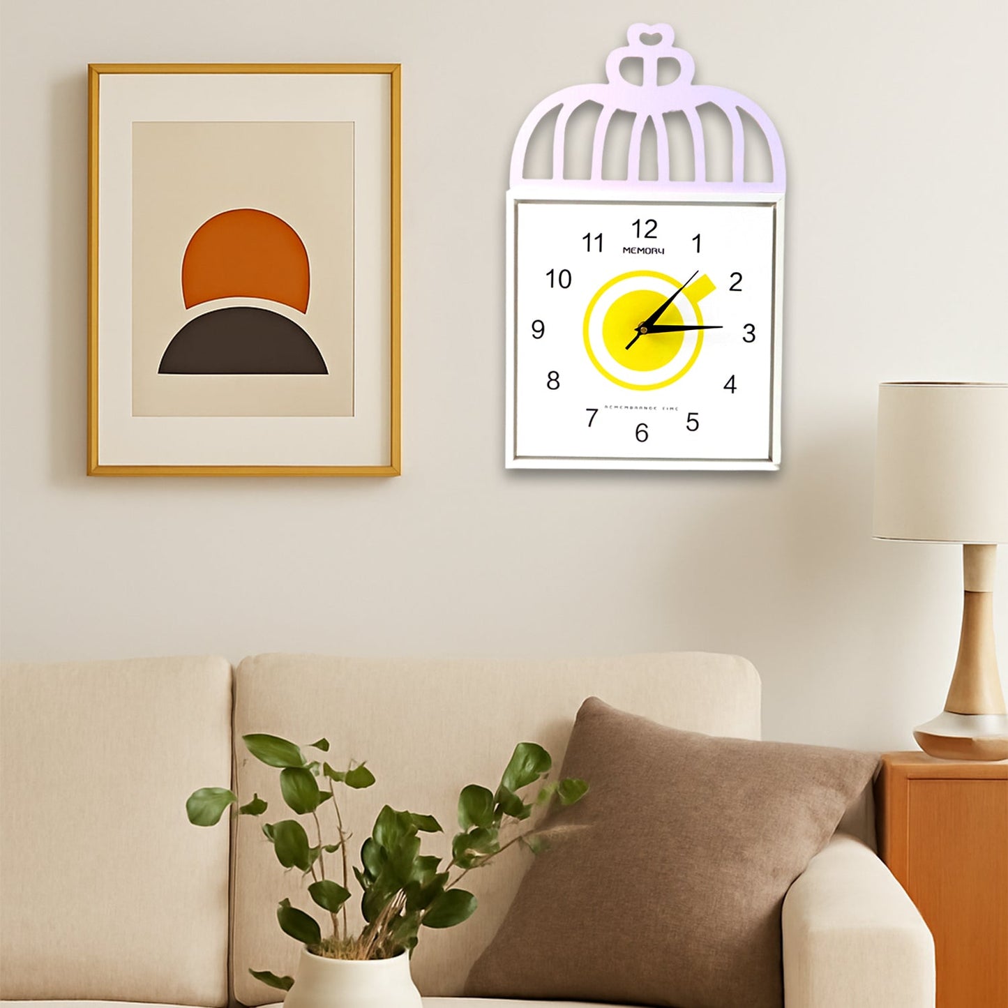 Decorative Square Wall Clock Battery Operated â€“ 1 Pc