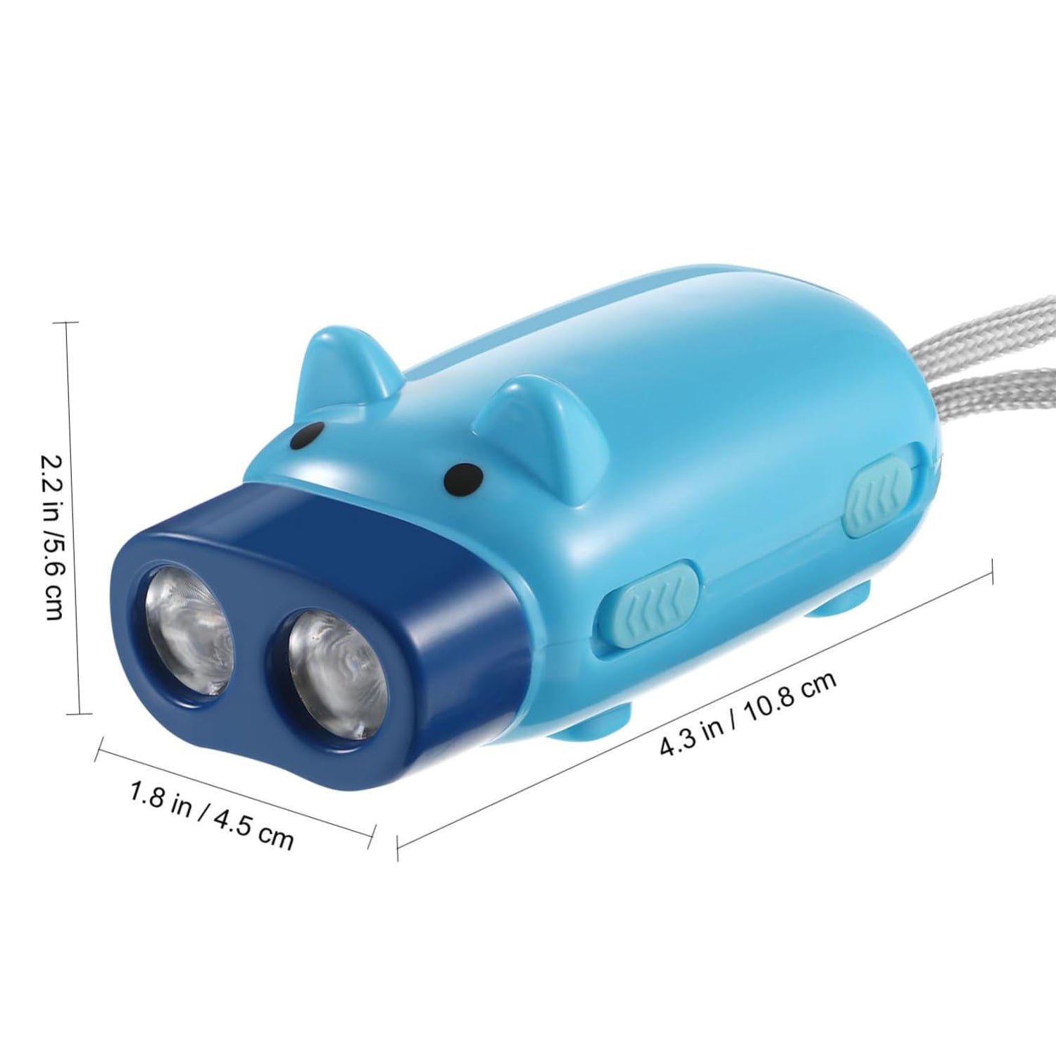 2-LED Hand Press Torch â€“ Battery-Free Hand Crank Flashlight