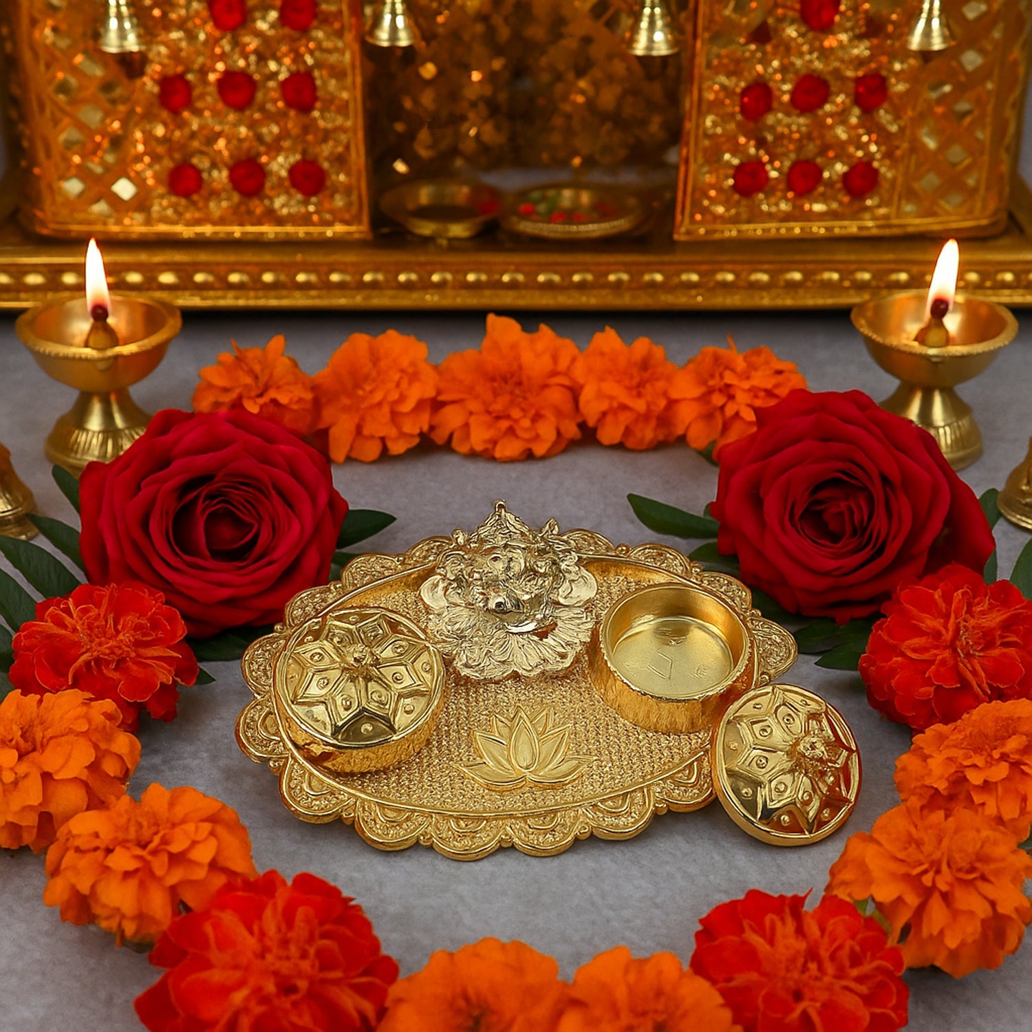 Ganesh Embossed Roliâ€“Chawal Kumkum Chopra - (1 Pc)