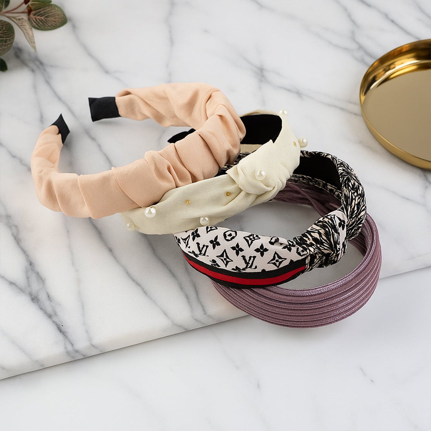 Womenâ€™s Ribbed Texture Knot Design Hairband (1 Pc / Mix Design)