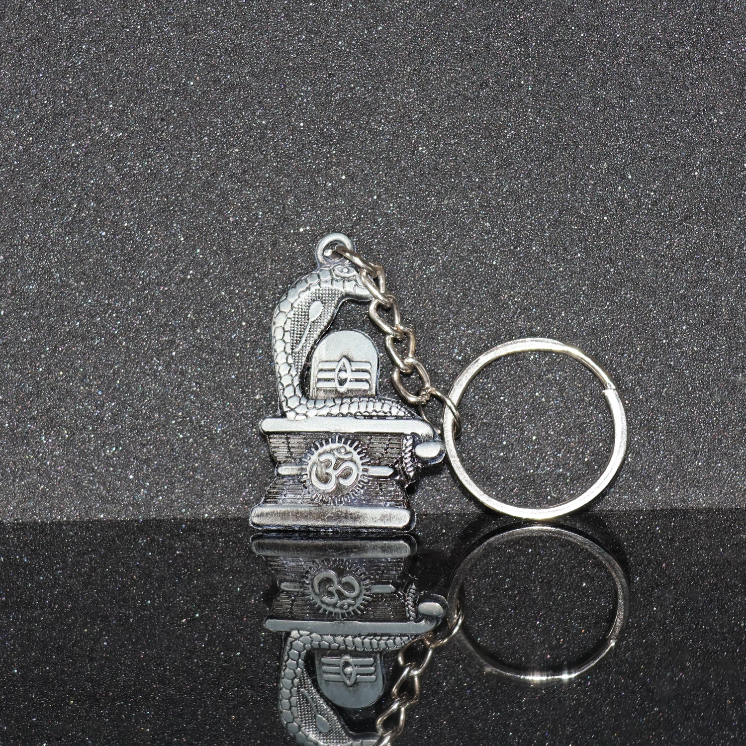 Shivling Trishul Metal Keychain Set (5 Pc Mix Design)