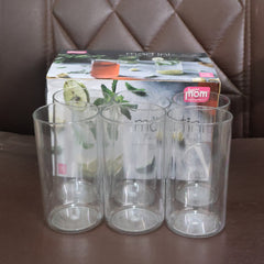 Supermom Plastic Martini Clear Glass Set (6 Pc)