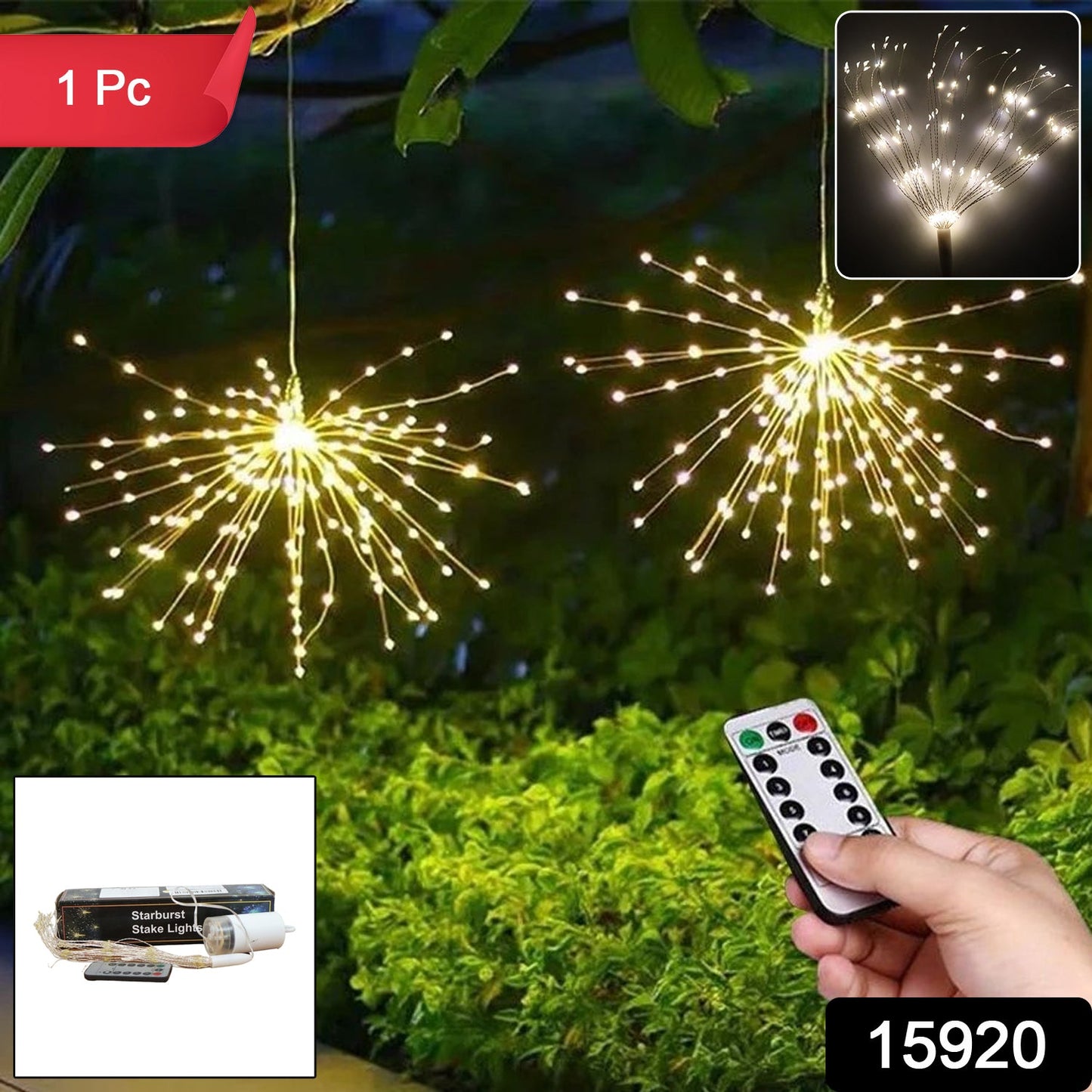Remote-controlled firework dÃ©cor light