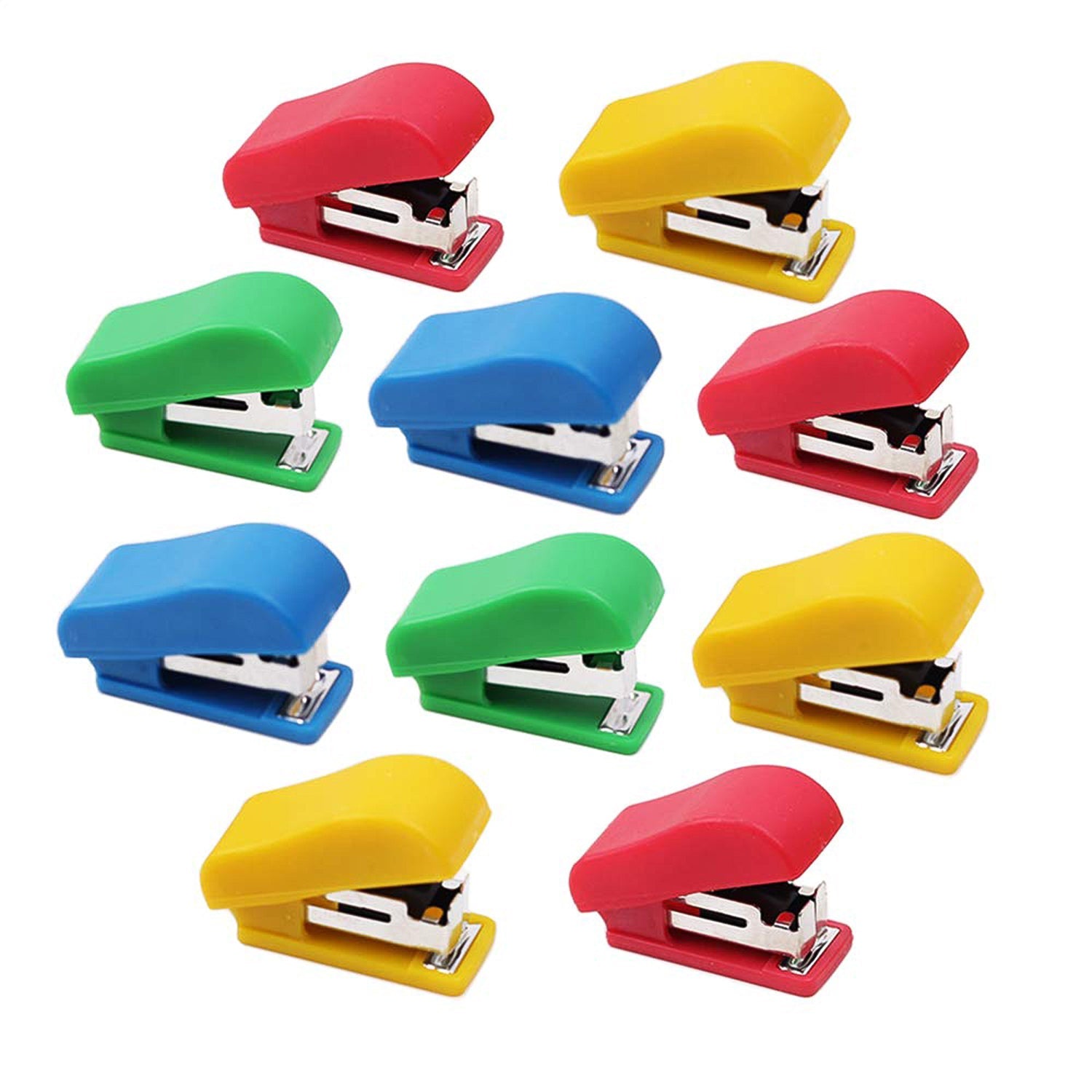 Mini Stapler Set  with Staples â€“ Assorted Colors | No.10 Staplers with Pins (20 pcs Set)