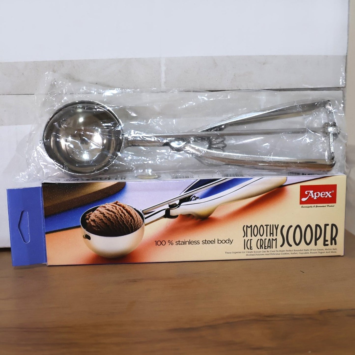 Premium Stainless Steel Ice Cream Scoop with Trigger Release â€“Approx 70 ML Capacity