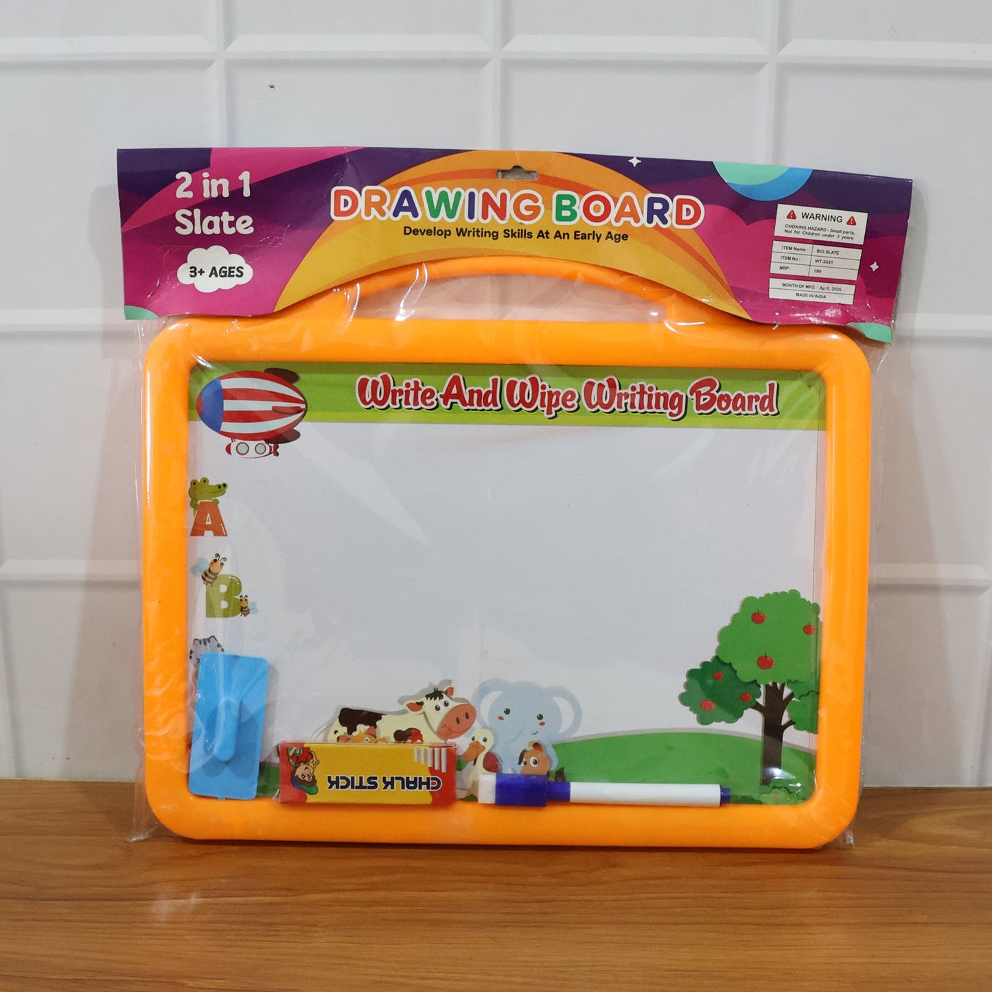 2-in-1 Kids Writing Board Set â€“ Double-Sided Whiteboard & Blackboard