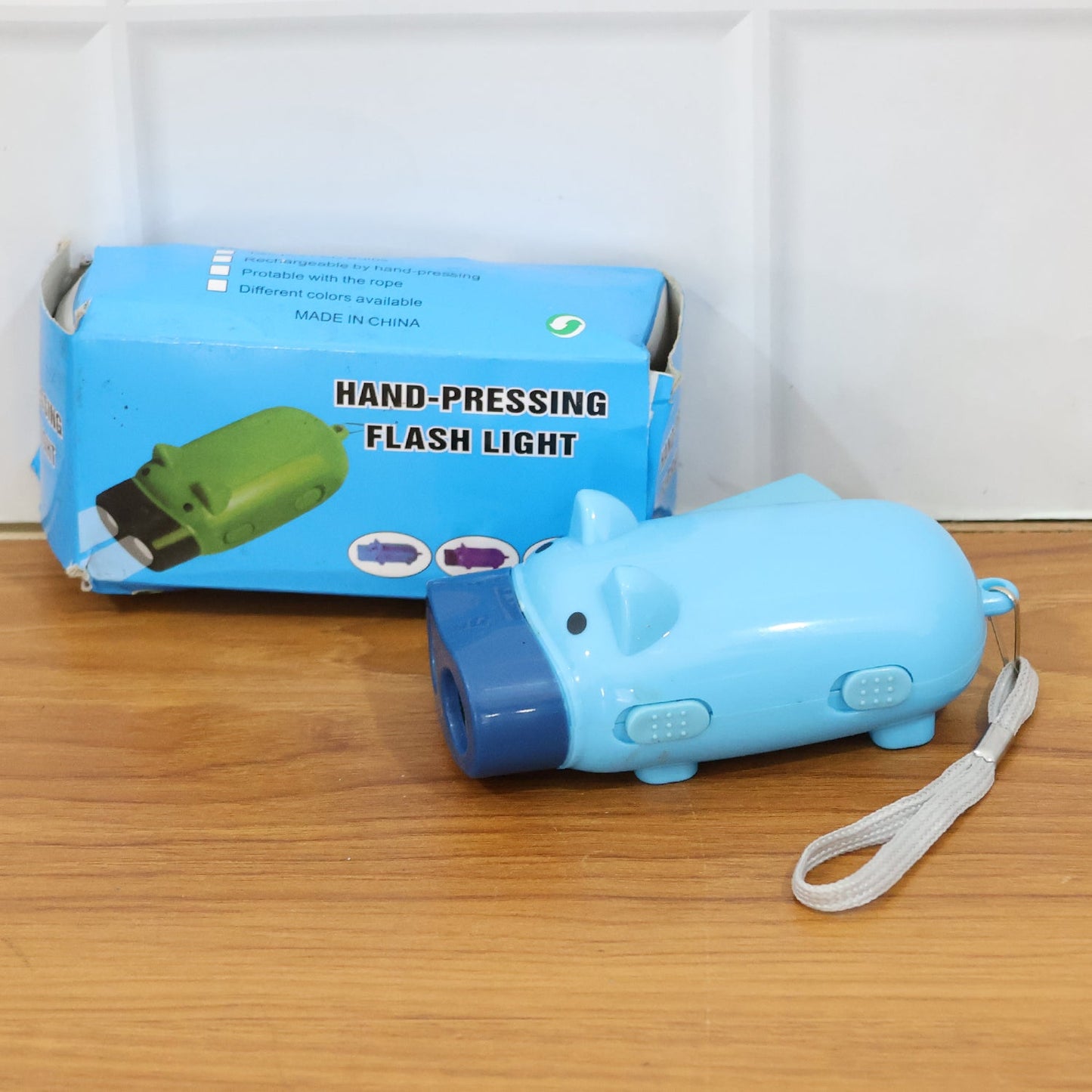 2-LED Hand Press Torch â€“ Battery-Free Hand Crank Flashlight