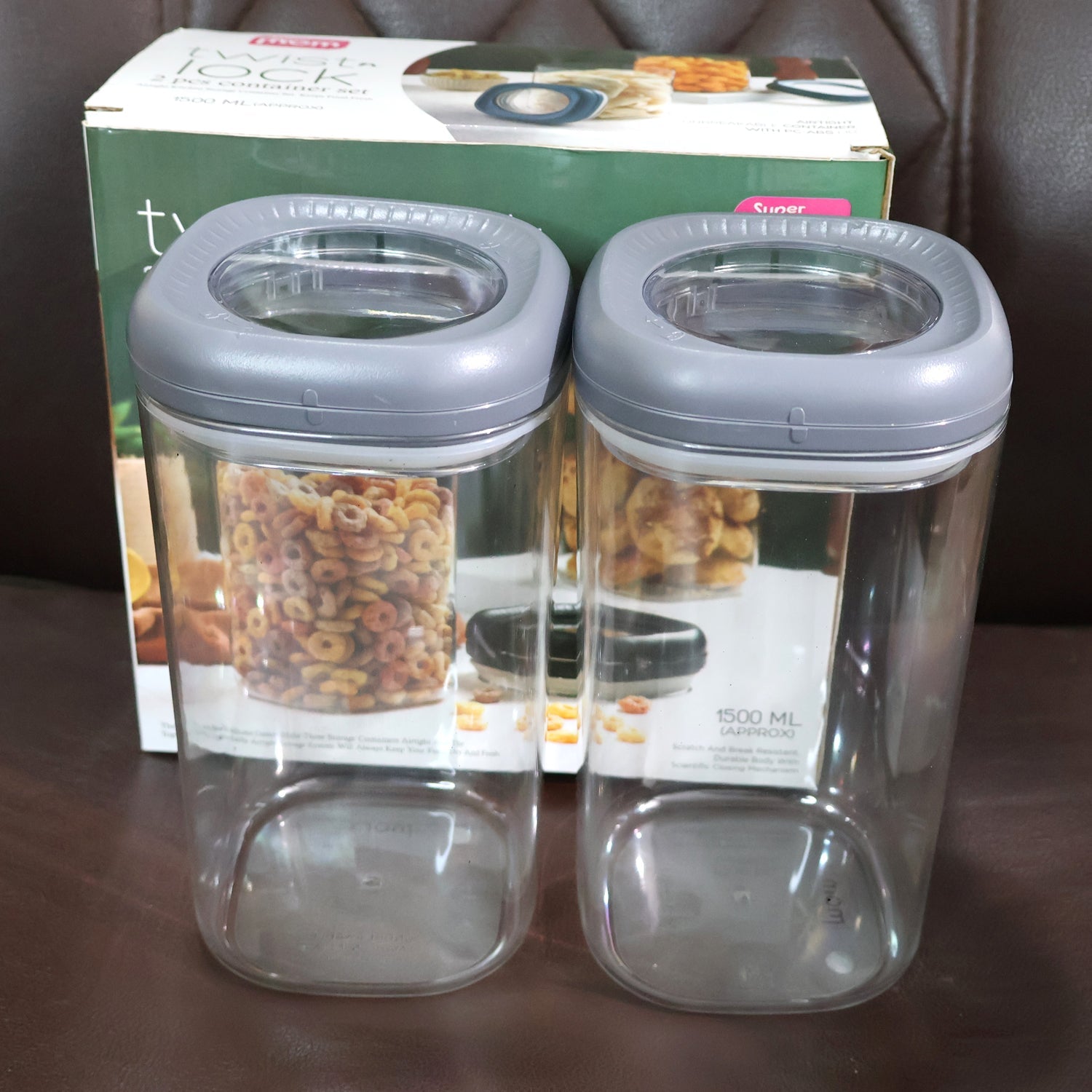Supermom Airtight Kitchen Storage Containers â€“ (2 Pc Set / 1500 ml)
