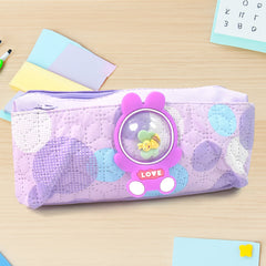 Pencil Pouch With Zipper (1 Pc / 2 Compartment)