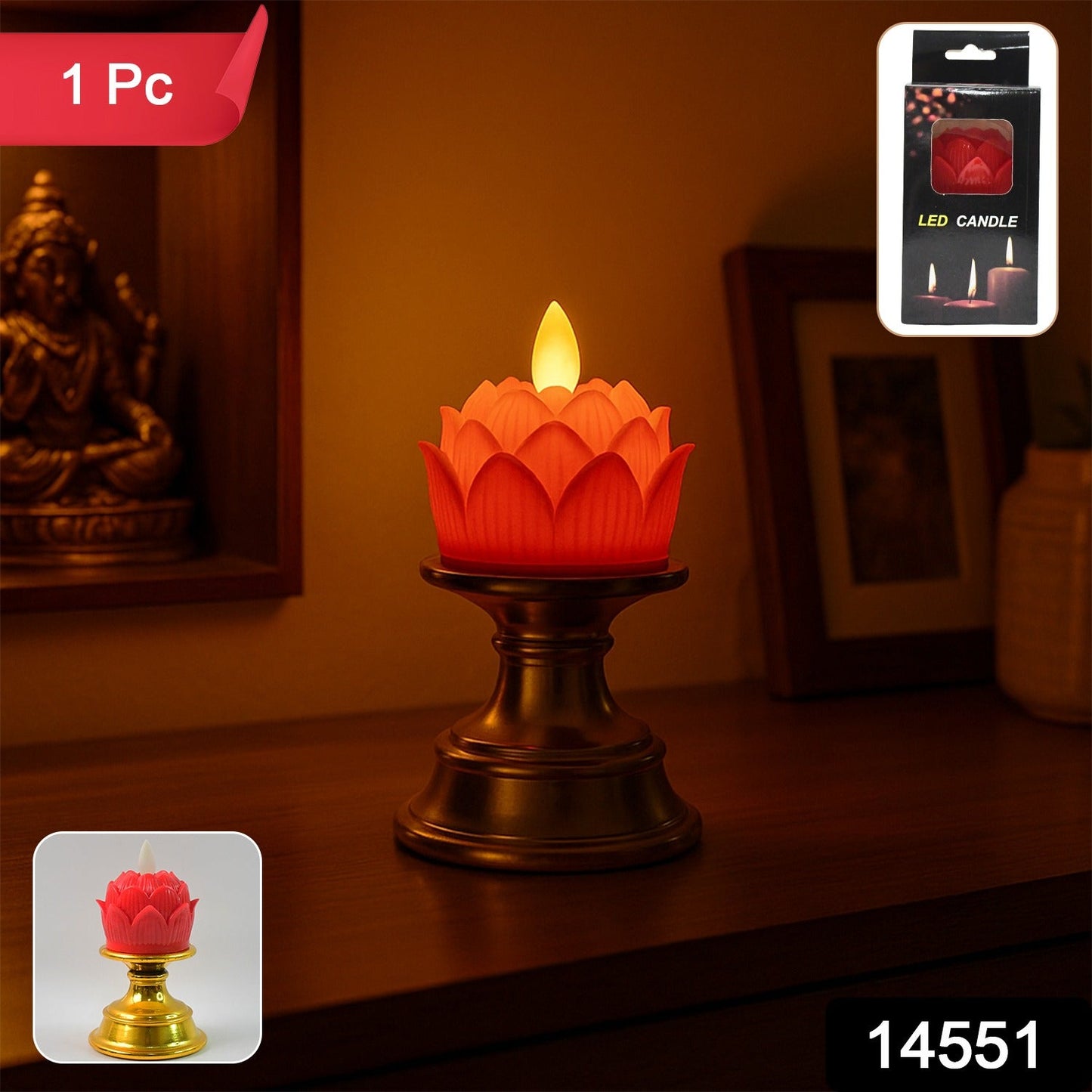 Lotus Shape LED Flameless Candle