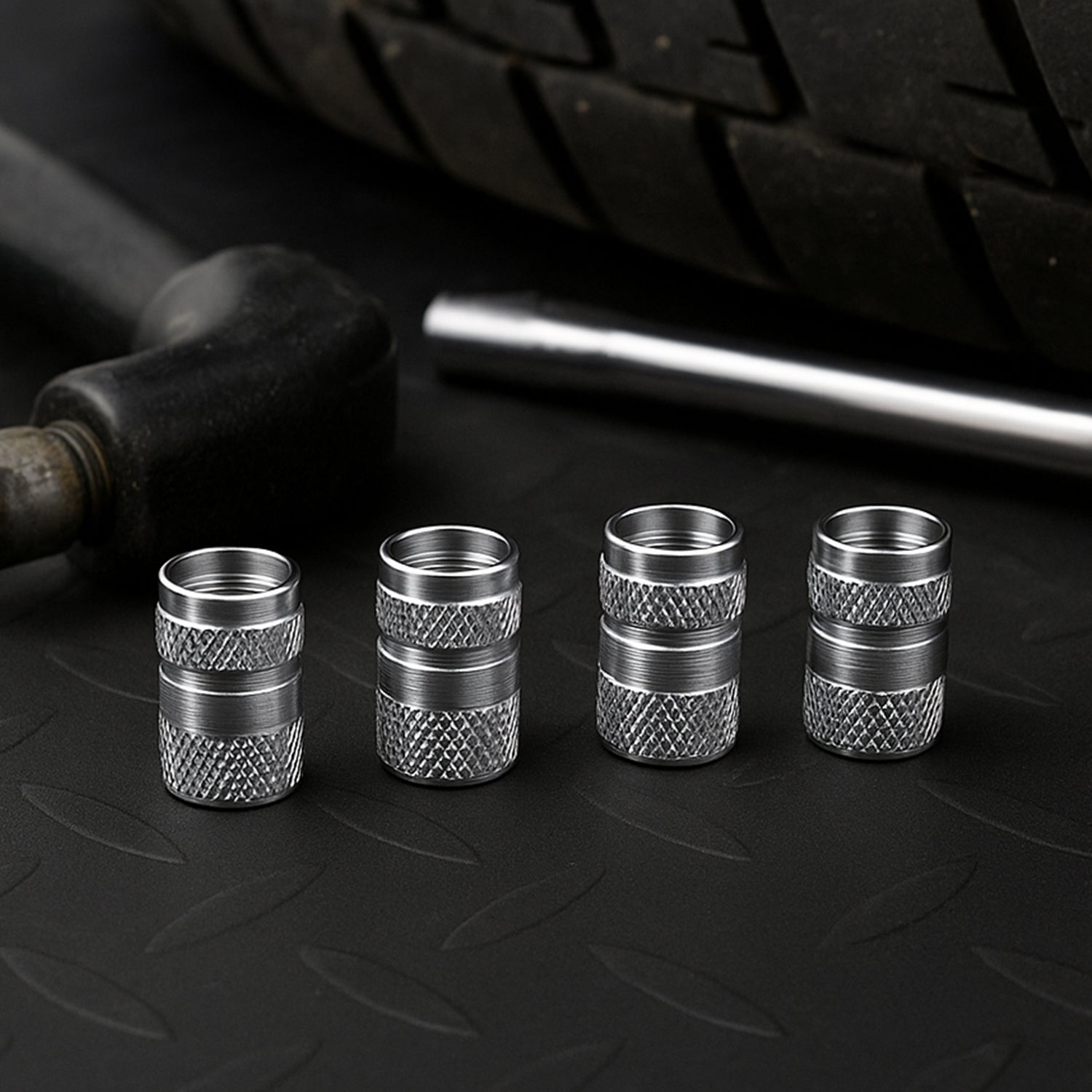 Tire Valve Stem Caps Fit for Genesis Cars. Air Valve Caps Suit for Most Car Truck SUV Wheel Accessories 4pcs Silver.