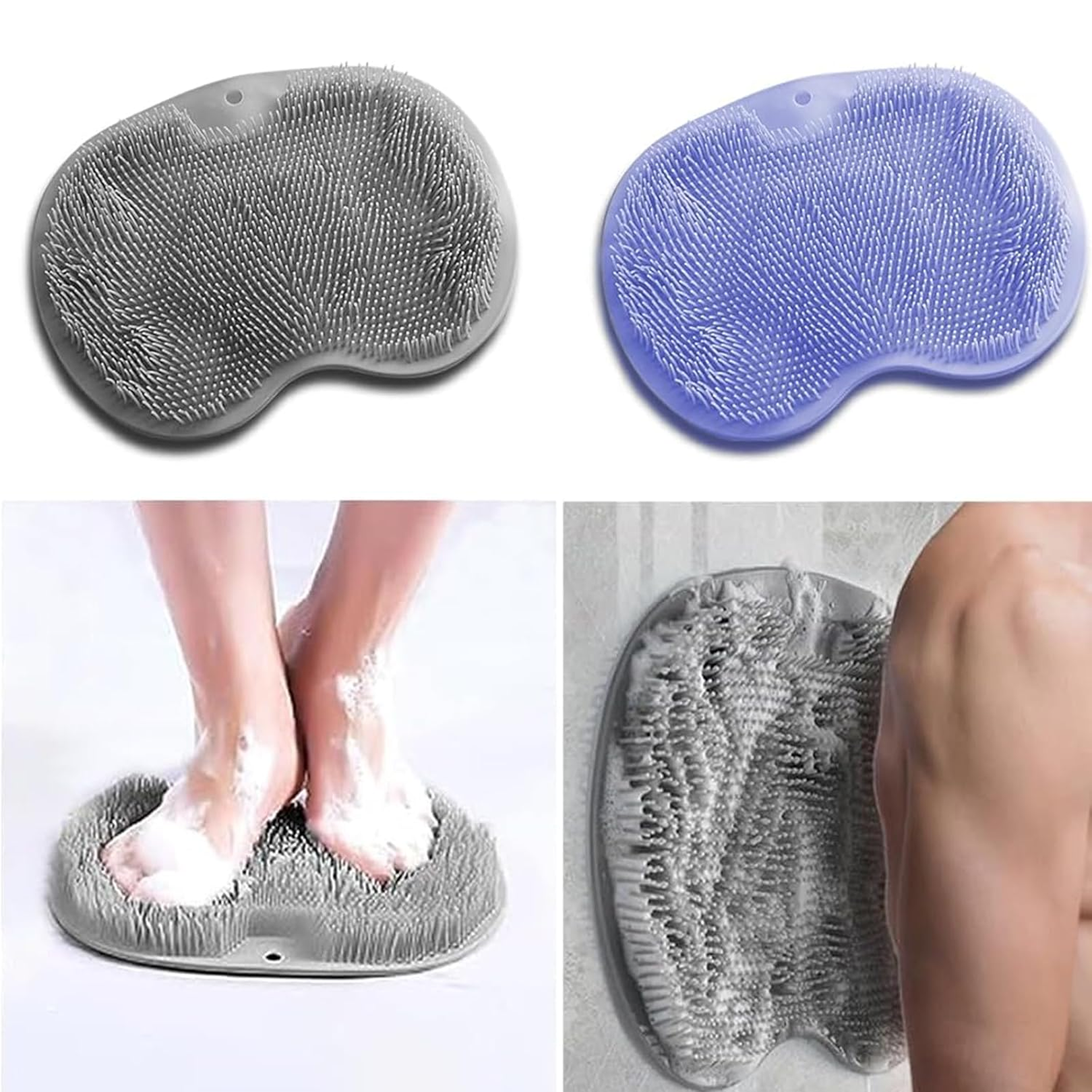 Silicone Bath Massage Cushion â€“ Suction Cup Exfoliating Foot Scrubber & Mat