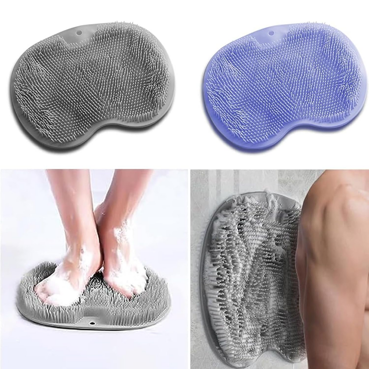 Silicone Bath Massage Cushion â€“ Suction Cup Exfoliating Foot Scrubber & Mat