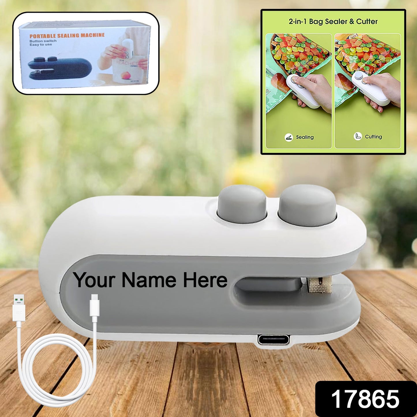 Customize Mini Bag Sealer, 2 in 1 Seal & Cutter Heat Sealers