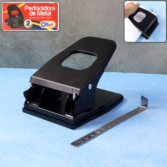 Heavy-Duty Metal 2-Hole Paper Punch Machine