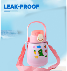 Customize Stainless Steel Vacuum Insulated Water Bottle with Handle & Sticker (700 ML)