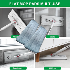 High-Quality 40x13 cm Reusable Flat Mop Microfiber Cleaning Pad Refill (1 Pc)