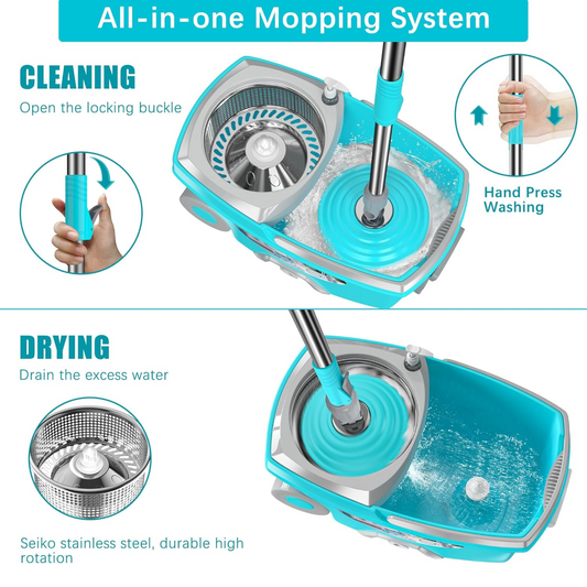 Premium 360Â° Spin Cleaning Mop Set