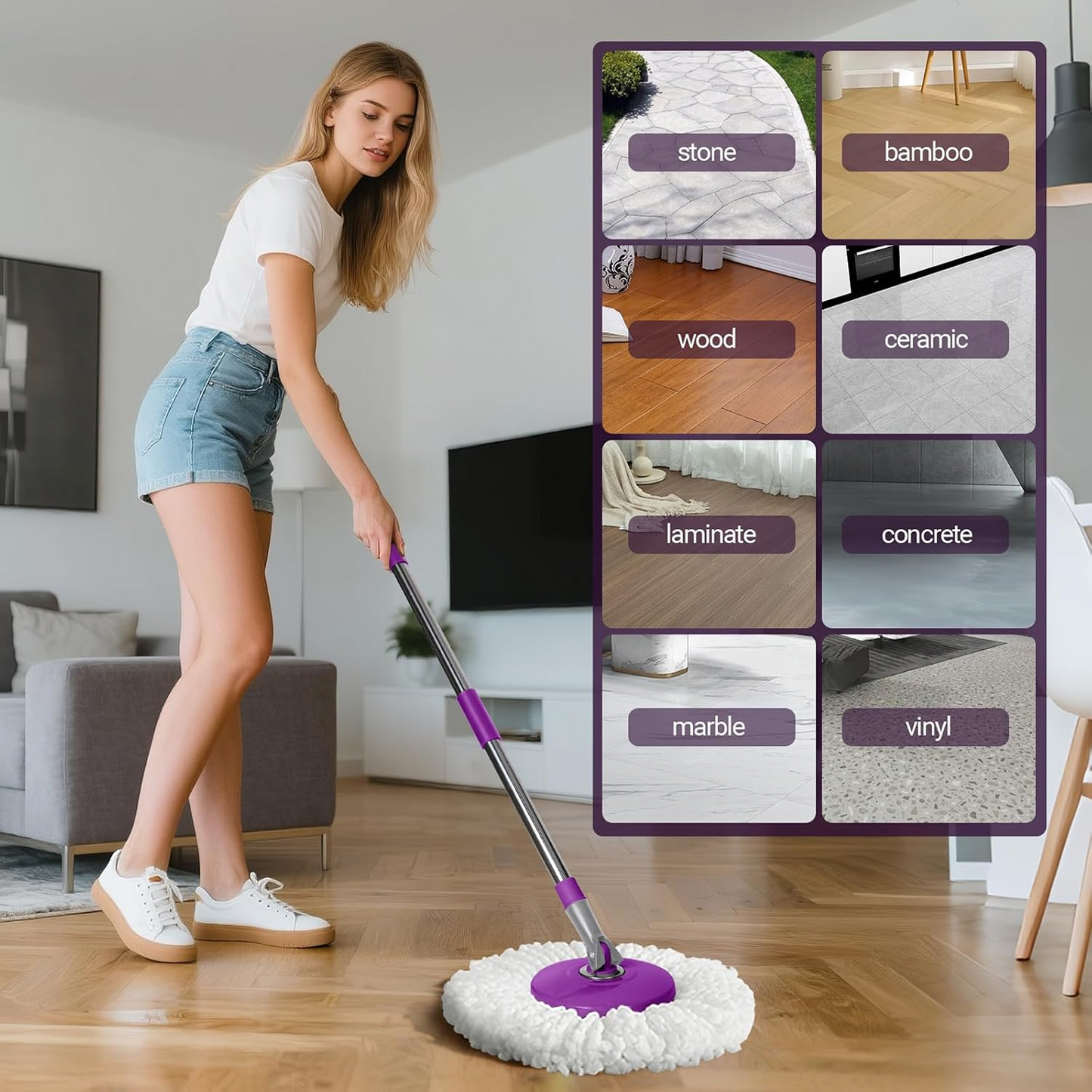 Premium 360Â° Spin Cleaning Mop Set