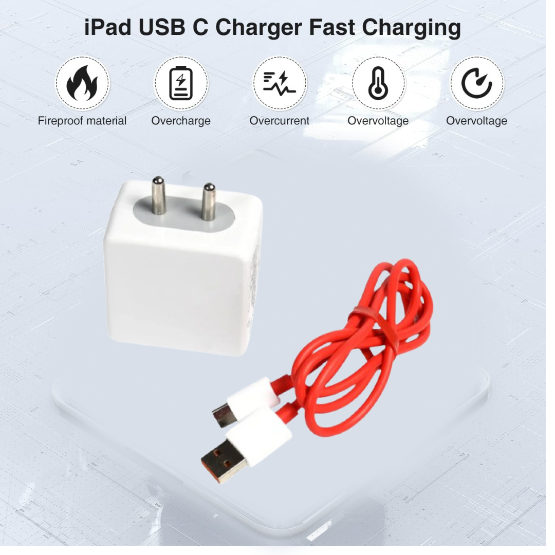 Super Fast Charger With Cable for All iPhone, Android, Smart Phones, Tablets.