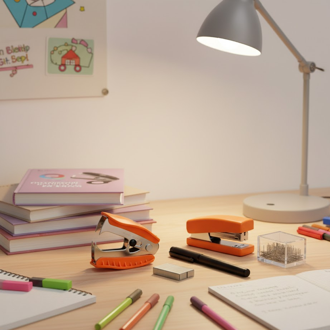 Kangaro 5-in-1 Stationery Gift Set with Stapler, Staples, Staple Remover, Tape Dispenser